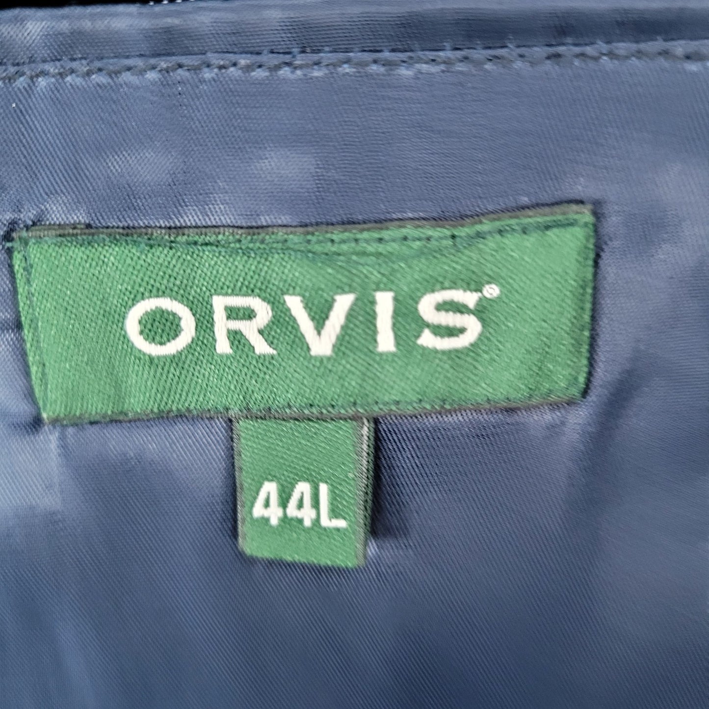 Orvis Navy Gold Button Single Vented Notch Blazer Jacket Size 44L