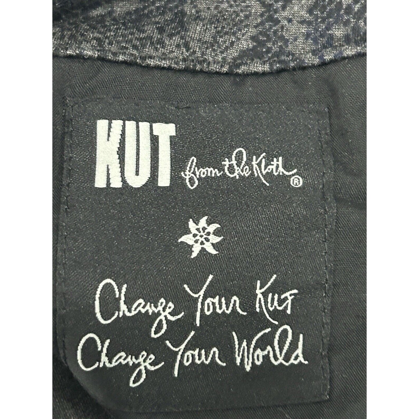 Kut From The Kloth Diana Skinny Blue Snake Print Mid Rise Jegging Size 8 (31X30)