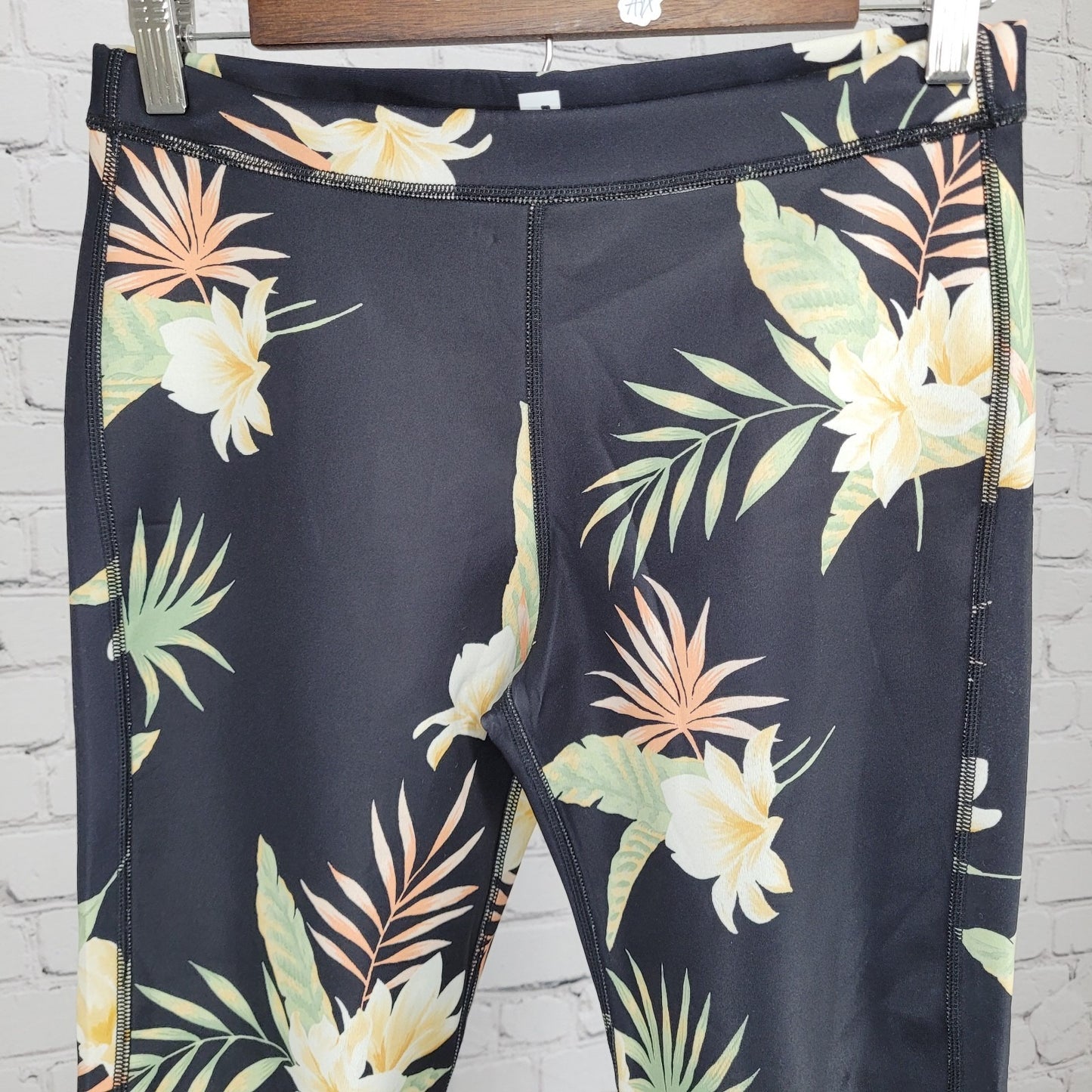Billabong Black Wetsuit Recyclers Surf Capsule Floral Pants Large L (27x28)