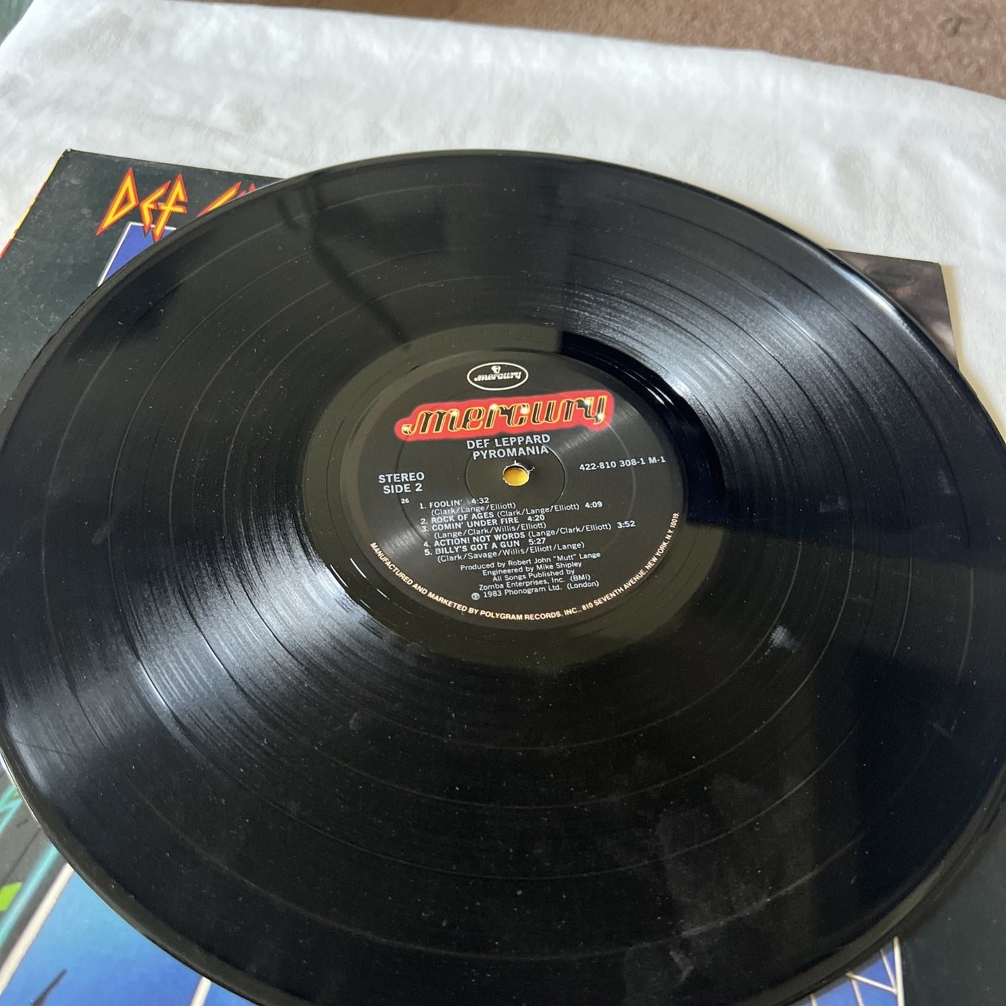 Def Leppard Vinyl Pyromania Lp Album 1983 Polygram Records Metal Rock Band 80s