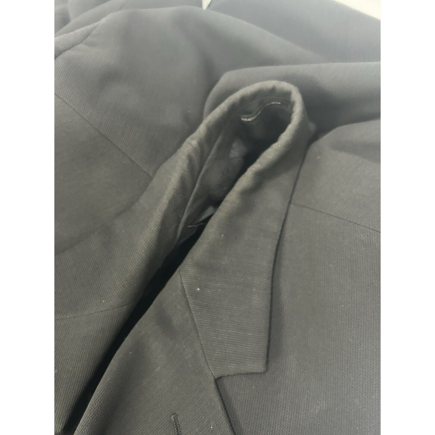 Yves Saint Laurent Solid Black 3 Button Ventless Suit Jacket Blazer Size 43L