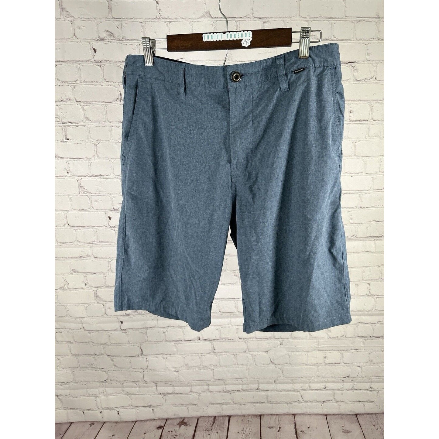 Hurley Phantom Blue Mid Rise Bathing Suit Swim Trunks Shorts Men’s 32 (32 x 10)