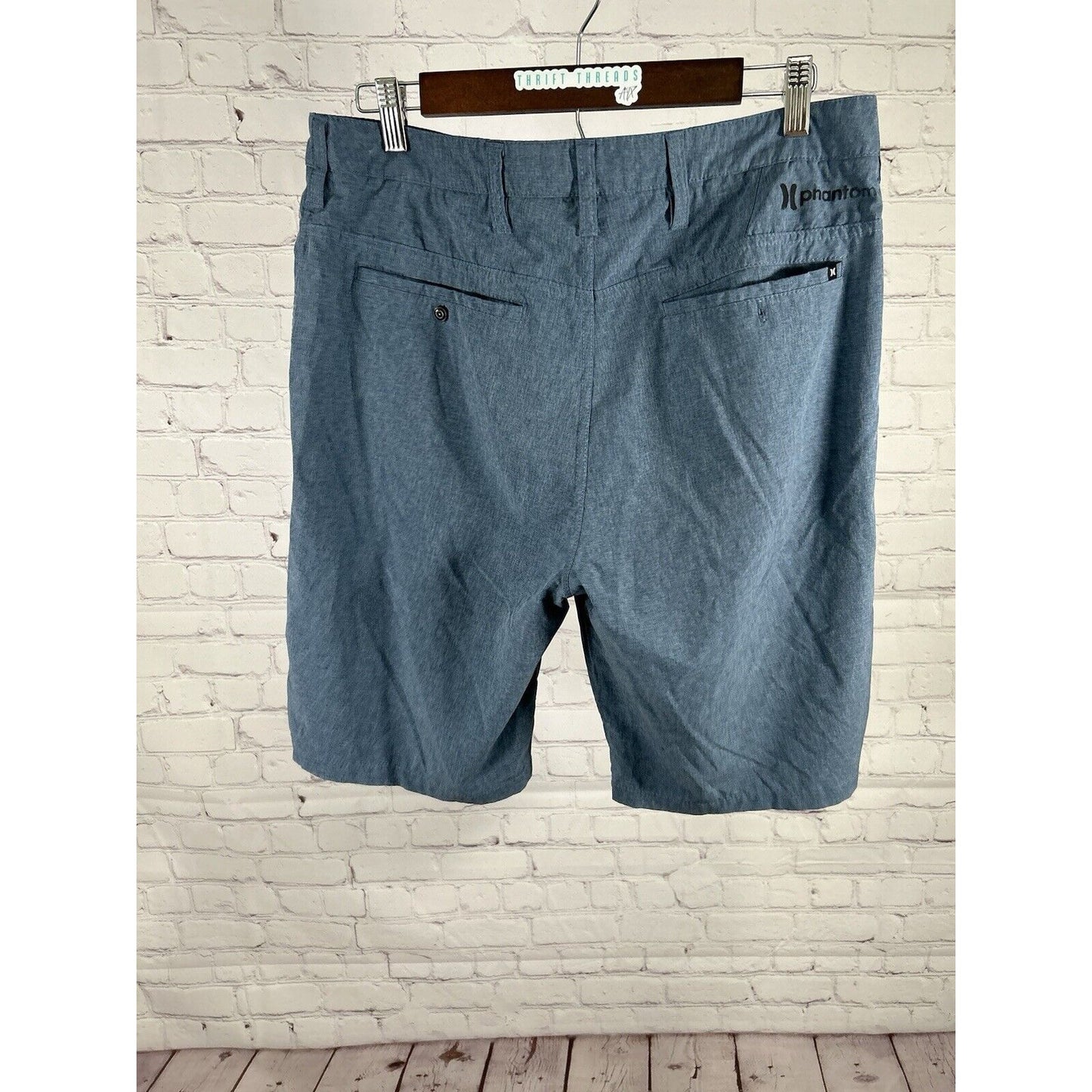 Hurley Phantom Blue Mid Rise Bathing Suit Swim Trunks Shorts Men’s 32 (32 x 10)