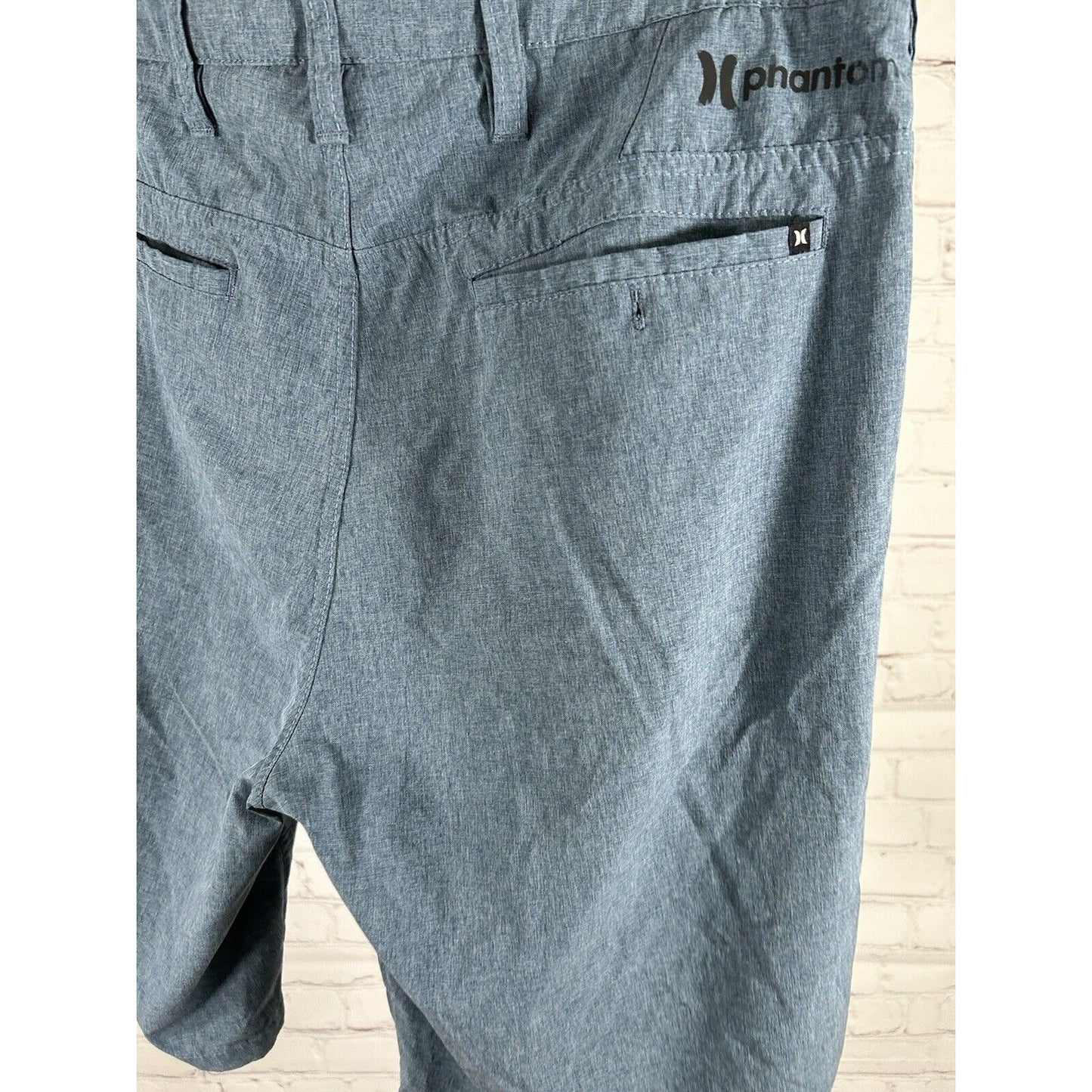 Hurley Phantom Blue Mid Rise Bathing Suit Swim Trunks Shorts Men’s 32 (32 x 10)