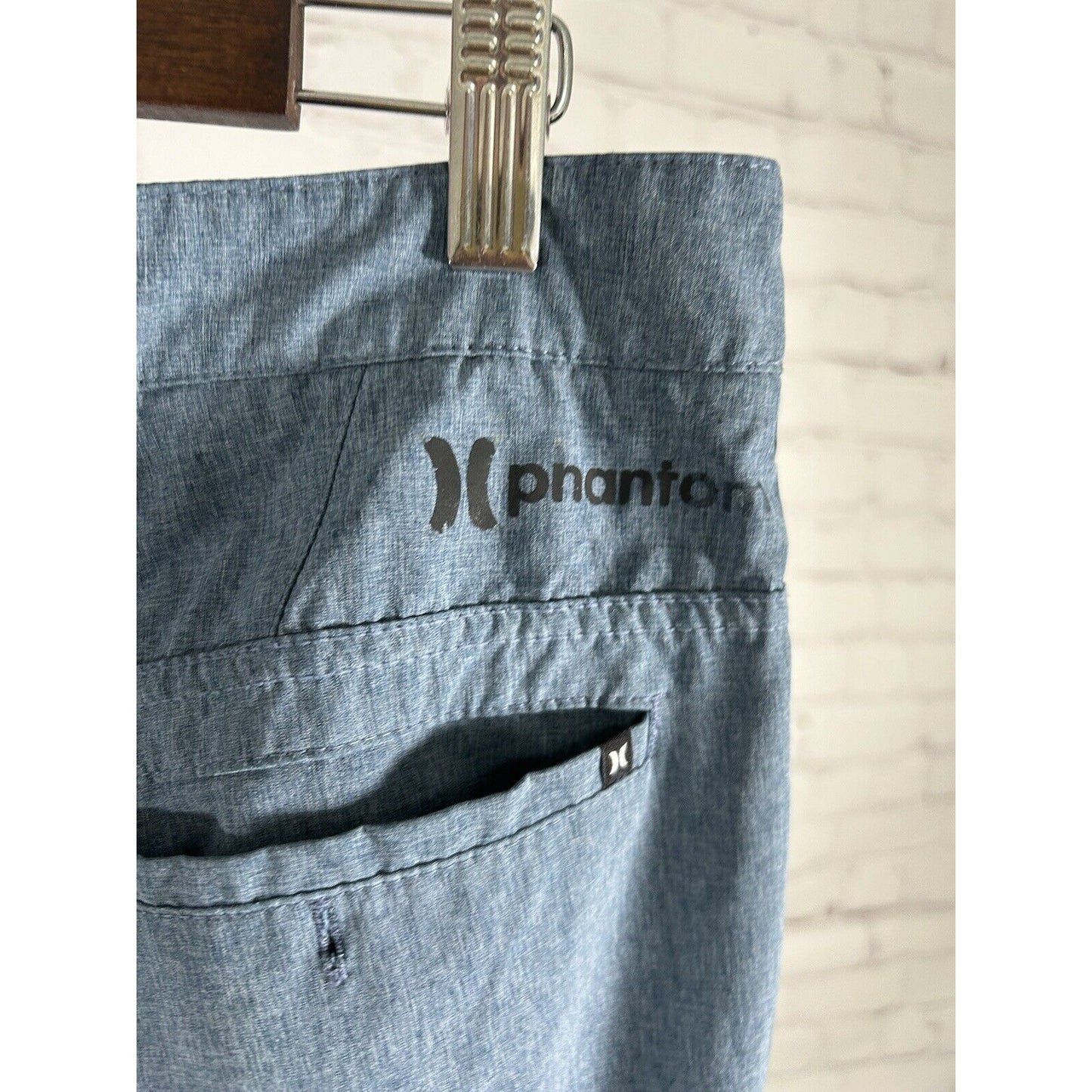 Hurley Phantom Blue Mid Rise Bathing Suit Swim Trunks Shorts Men’s 32 (32 x 10)