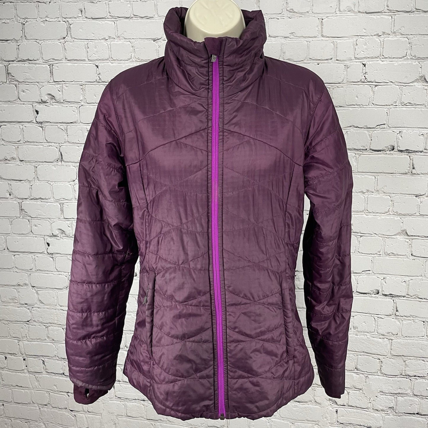 Columbia Purple Quilted Omni Heat Insulated Zipped Jacket Pockets Size Small S