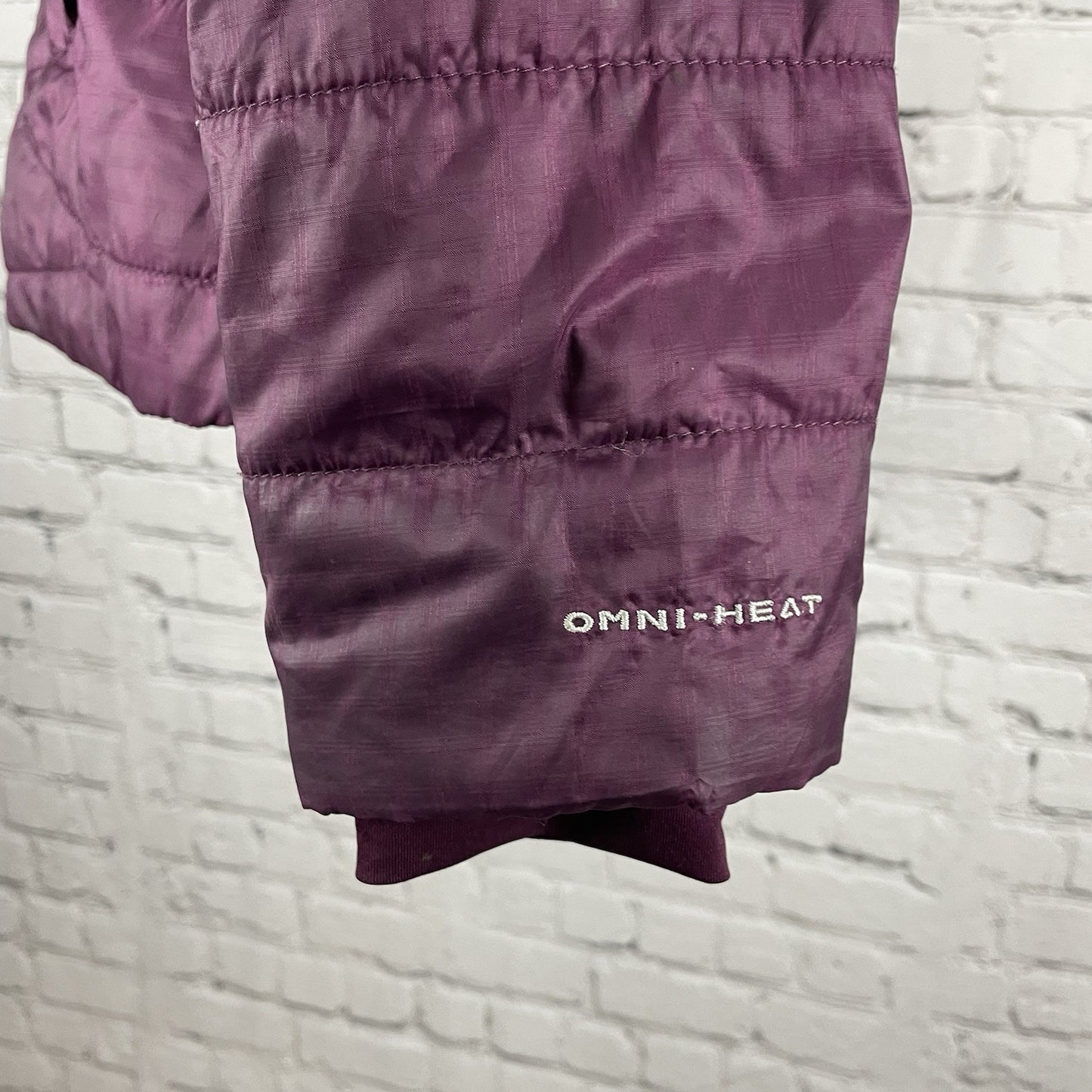 Columbia Purple Quilted Omni Heat Insulated Zipped Jacket Pockets Size Small S