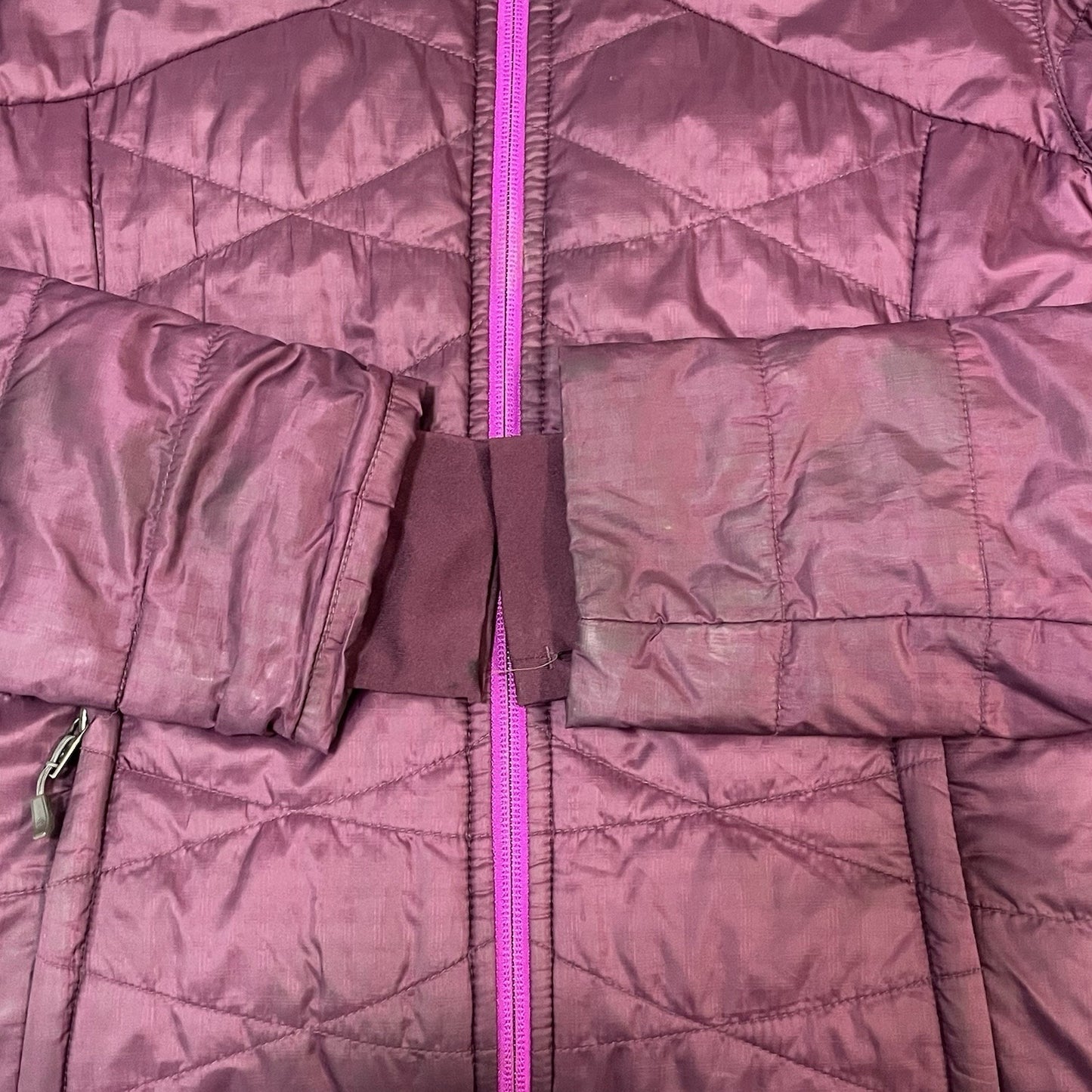 Columbia Purple Quilted Omni Heat Insulated Zipped Jacket Pockets Size Small S