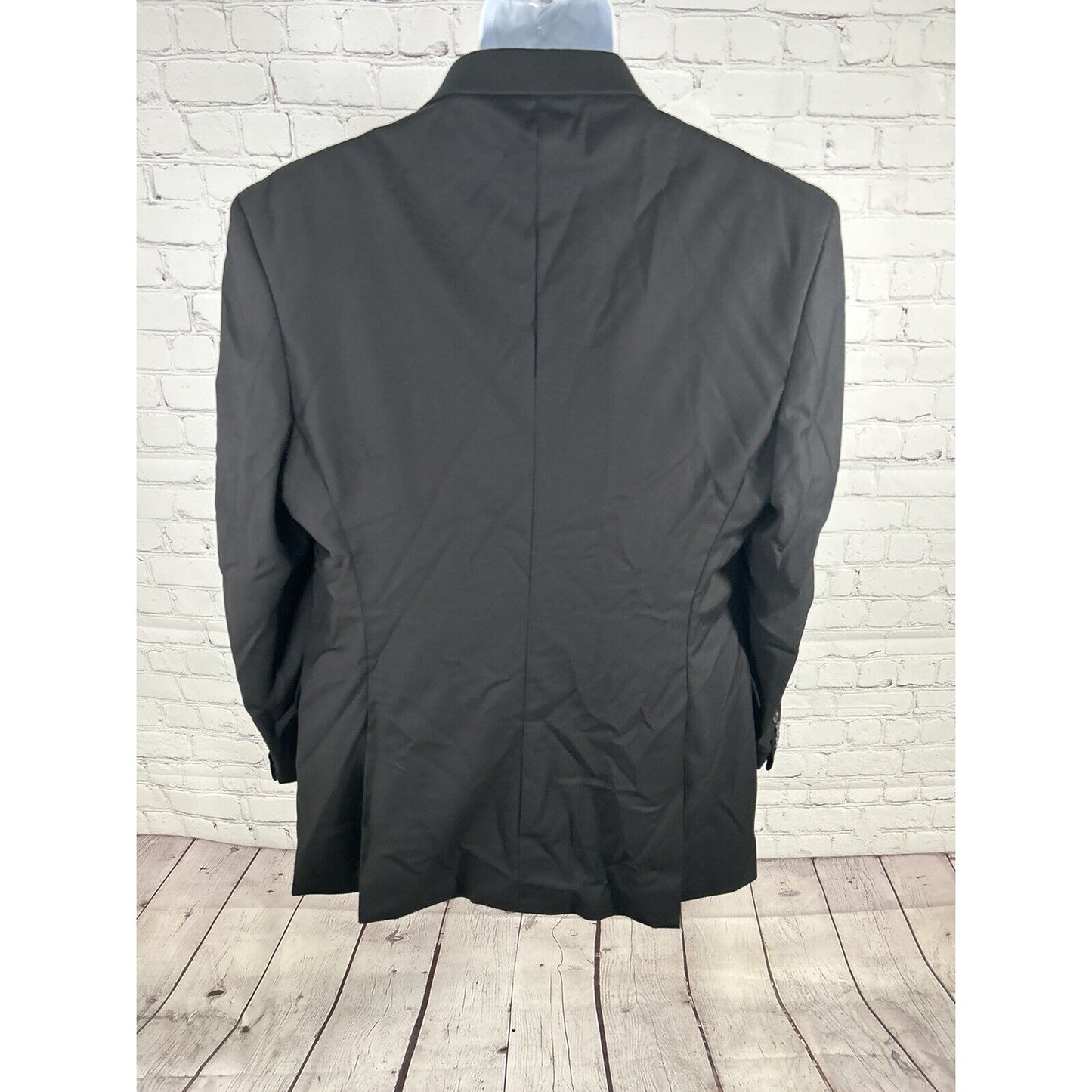 Angelo Rossi Solid Black Hand Tailored Performance Stretch Blazer Men’s 44L