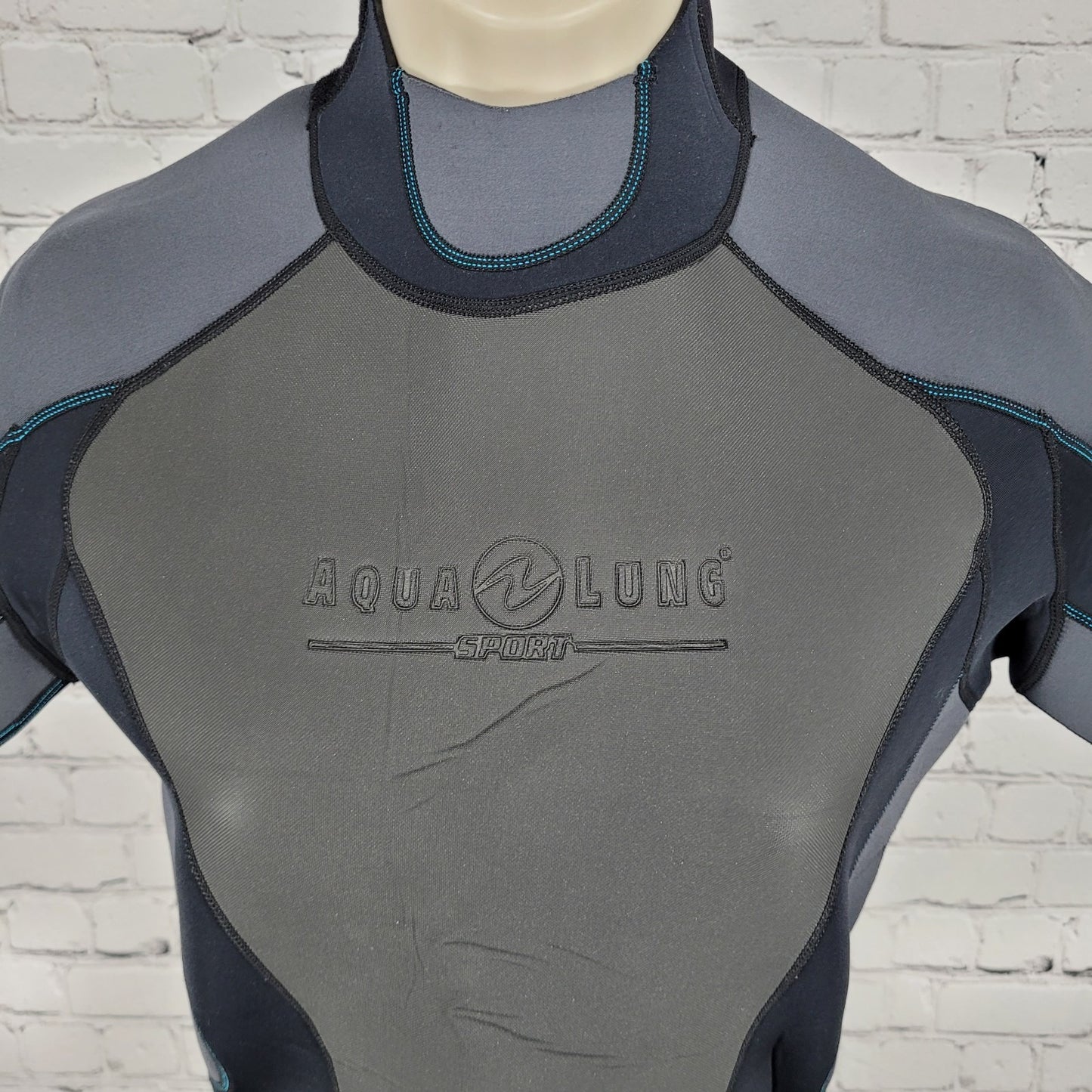 Aqualung Sport Black 3mm Quantum Stretch Shorty Springsuit Wetsuit Size 9/10
