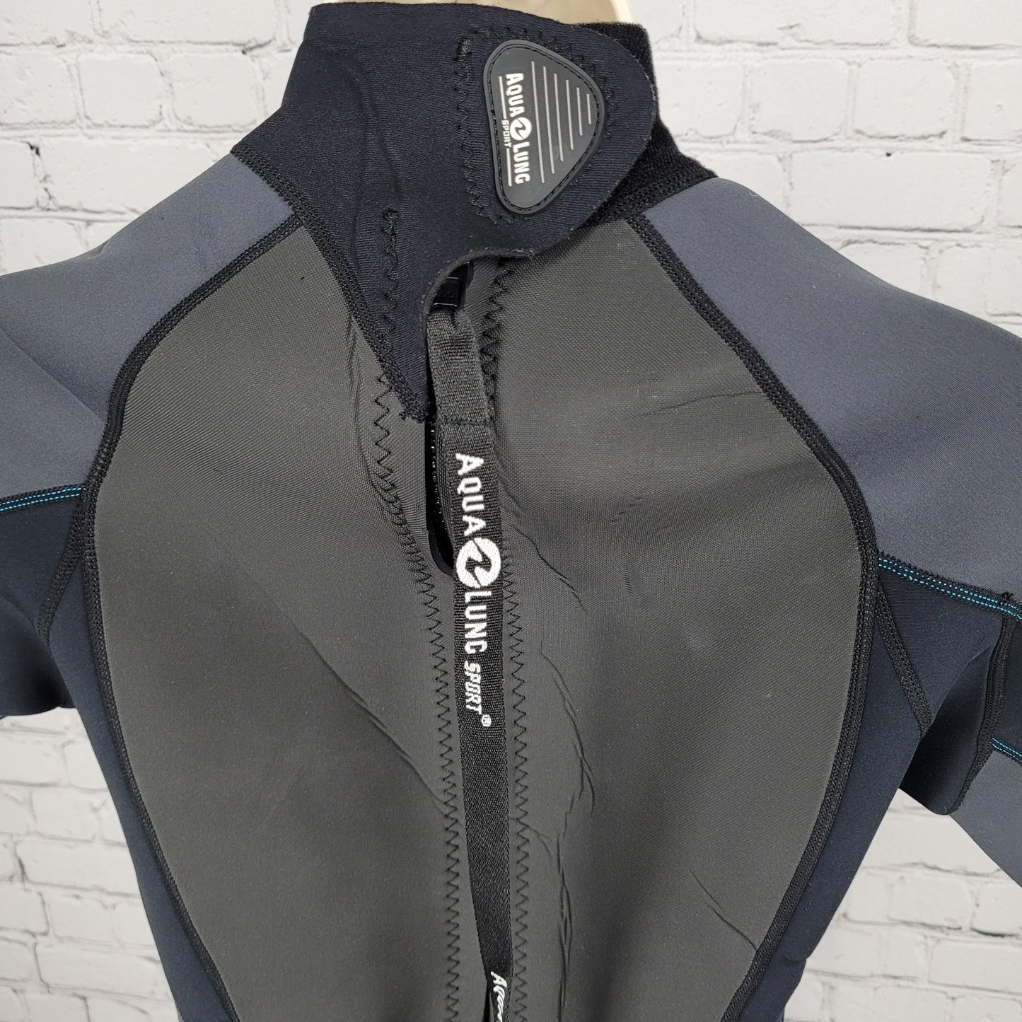 Aqualung Sport Black 3mm Quantum Stretch Shorty Springsuit Wetsuit Size 9/10