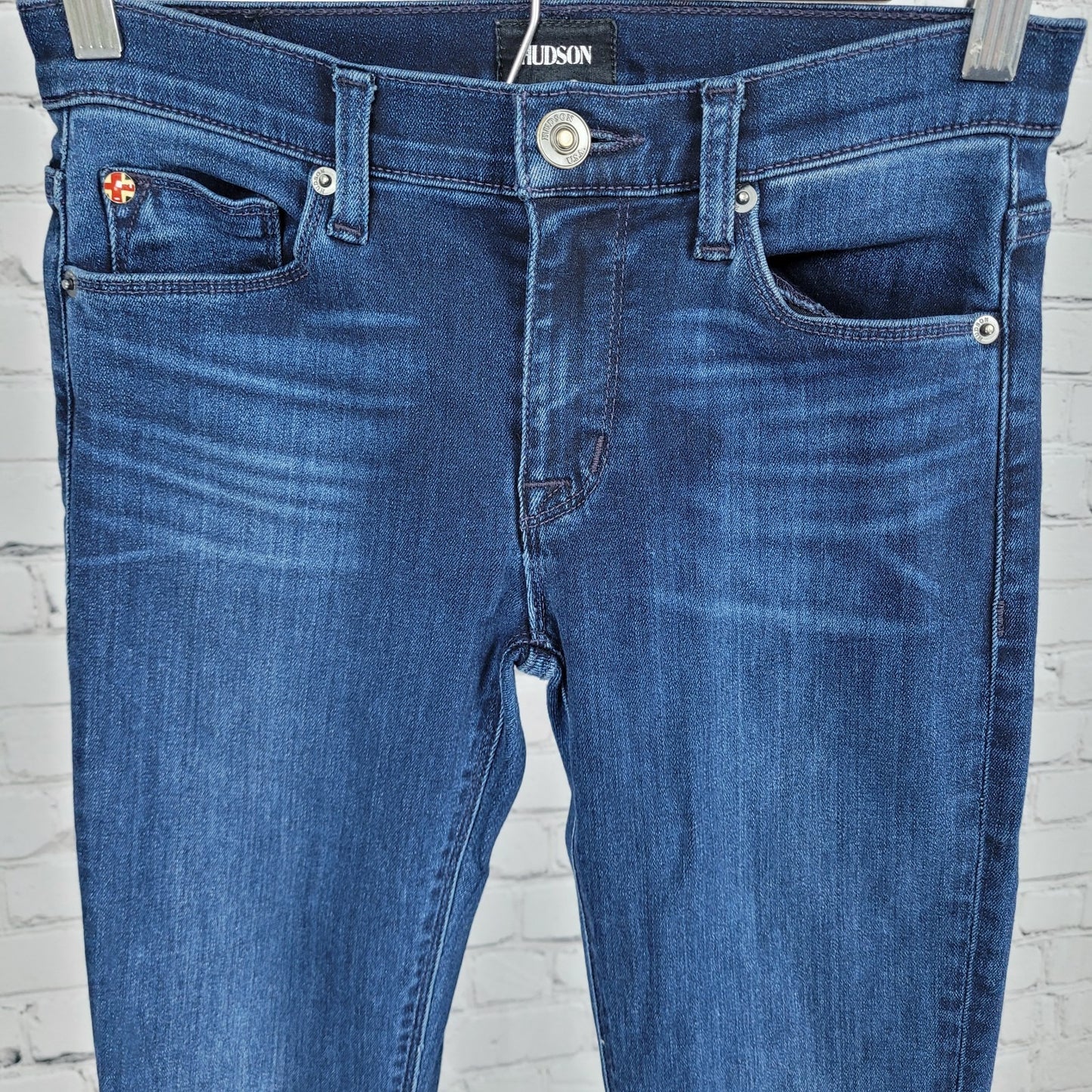 Hudson Blue Denim Nico Mid Rise Super Skinny Stretch Jeans Size 25 (25x26.5)