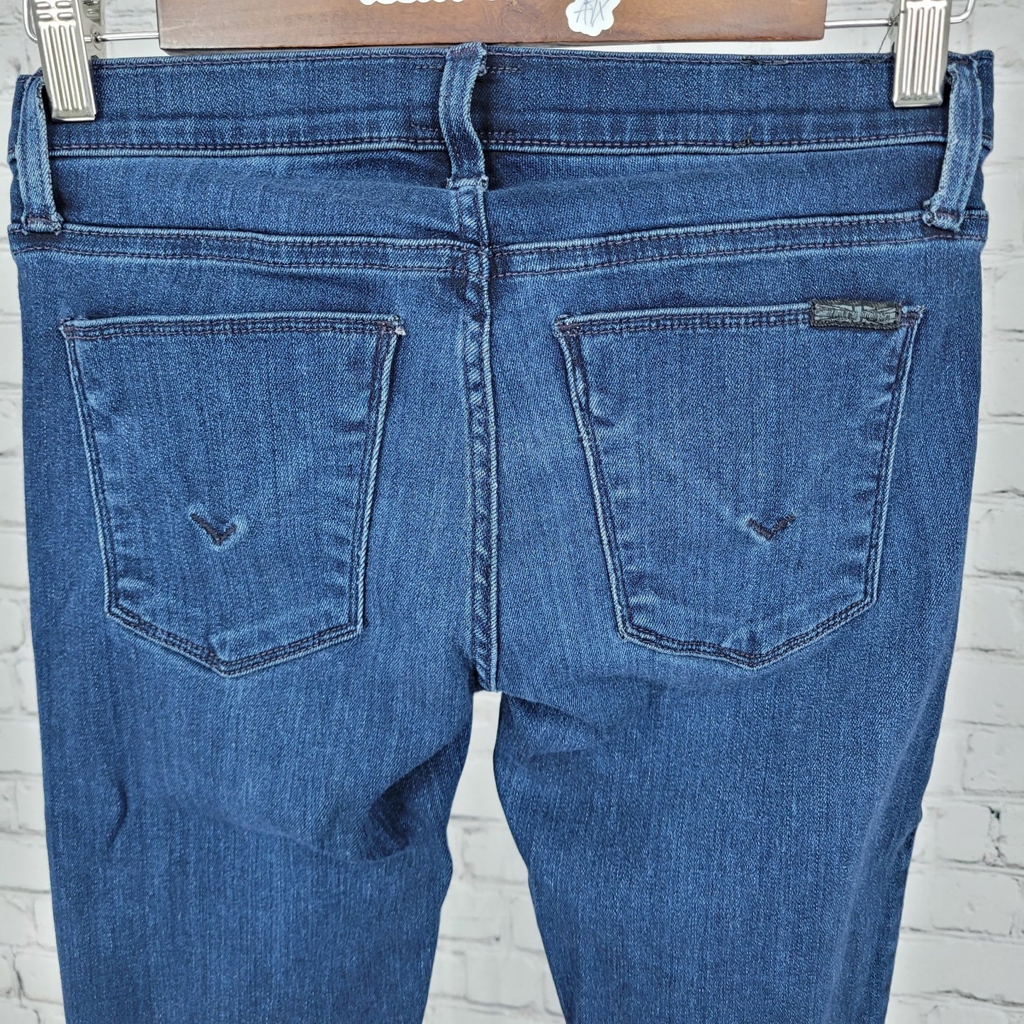 Hudson Blue Denim Nico Mid Rise Super Skinny Stretch Jeans Size 25 (25x26.5)