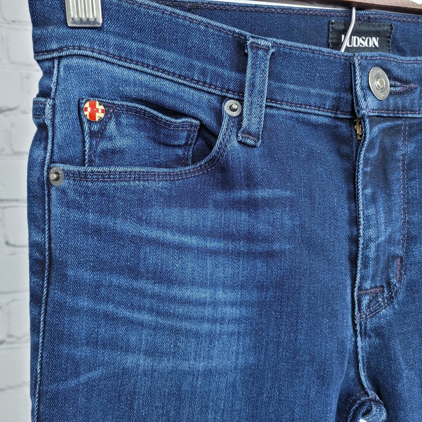 Hudson Blue Denim Nico Mid Rise Super Skinny Stretch Jeans Size 25 (25x26.5)