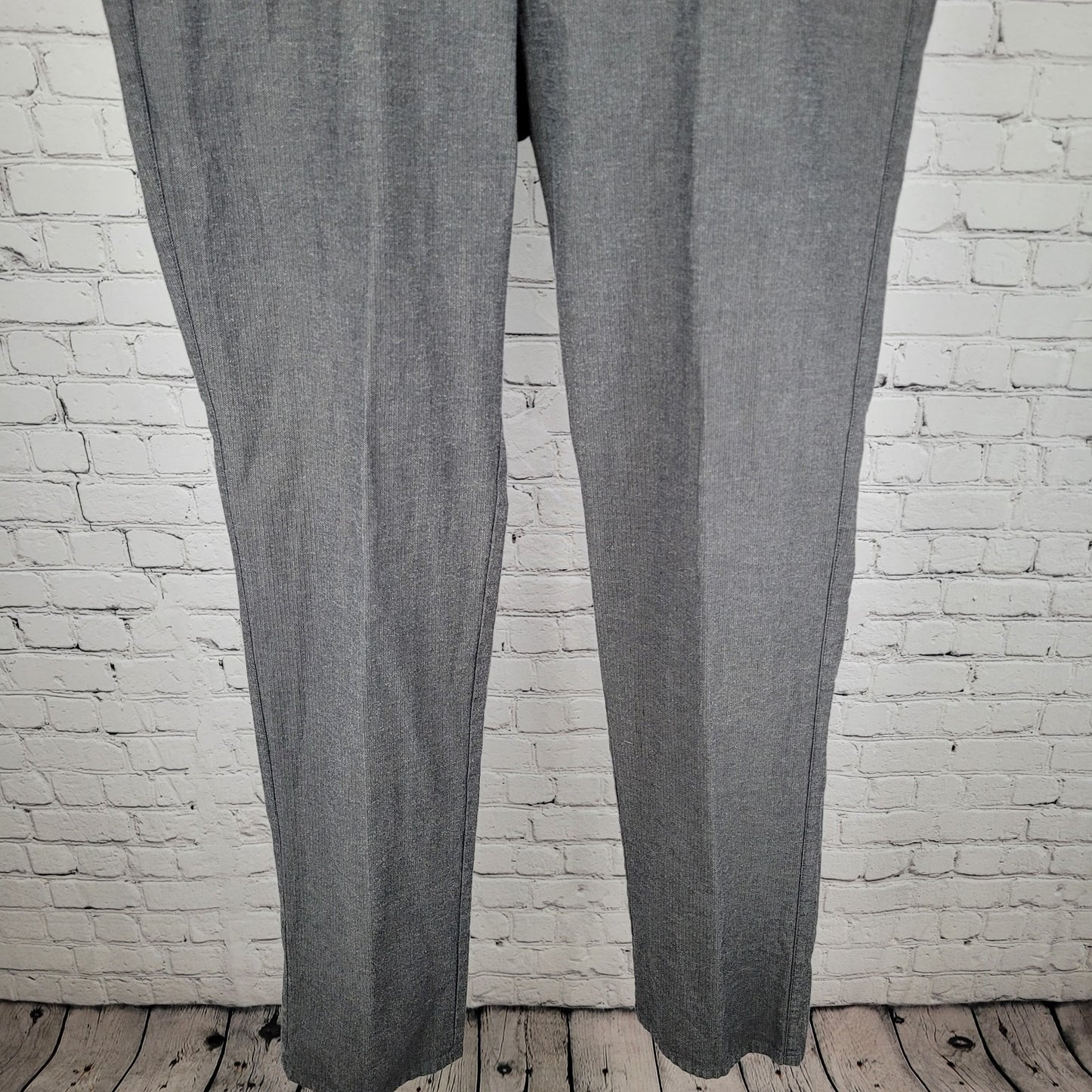 Peter Millar Grey 100% Cotton Herringbone Straight Dress Pants Size 36 (36x35)