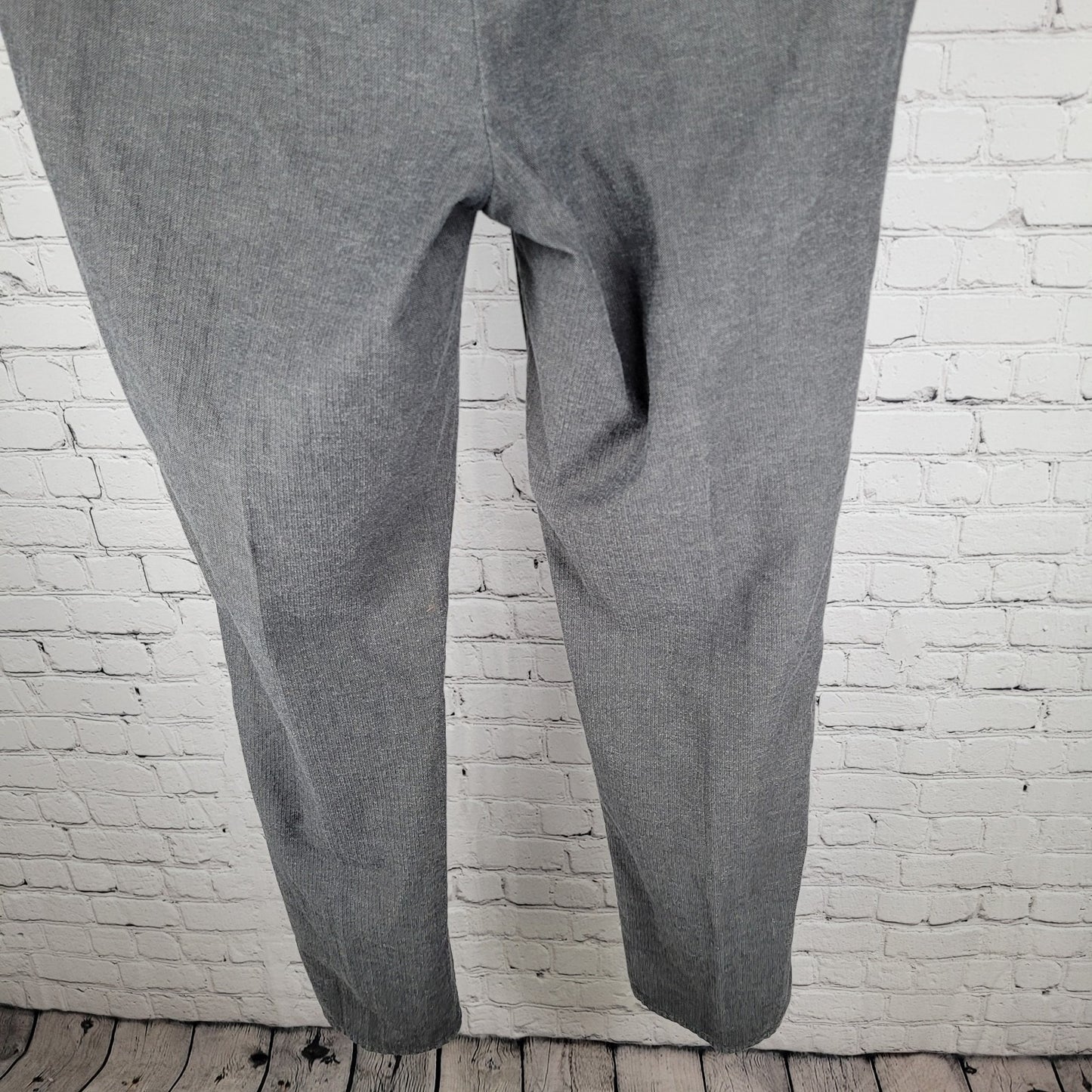 Peter Millar Grey 100% Cotton Herringbone Straight Dress Pants Size 36 (36x35)
