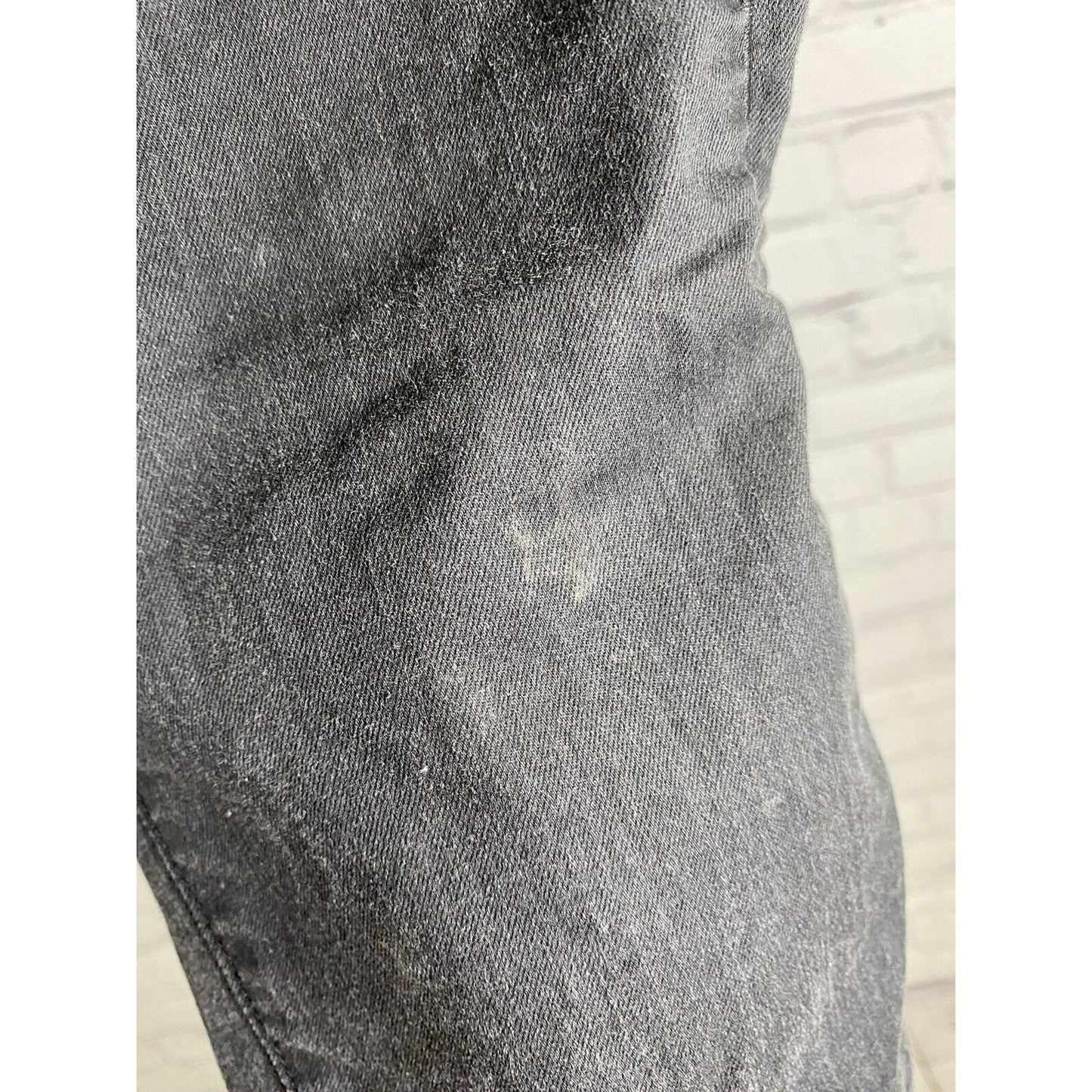 Rag & Bone Jeans Dark Gray Leather Accent Mid Rise Skinny Ankle Jeans (30 x 29)