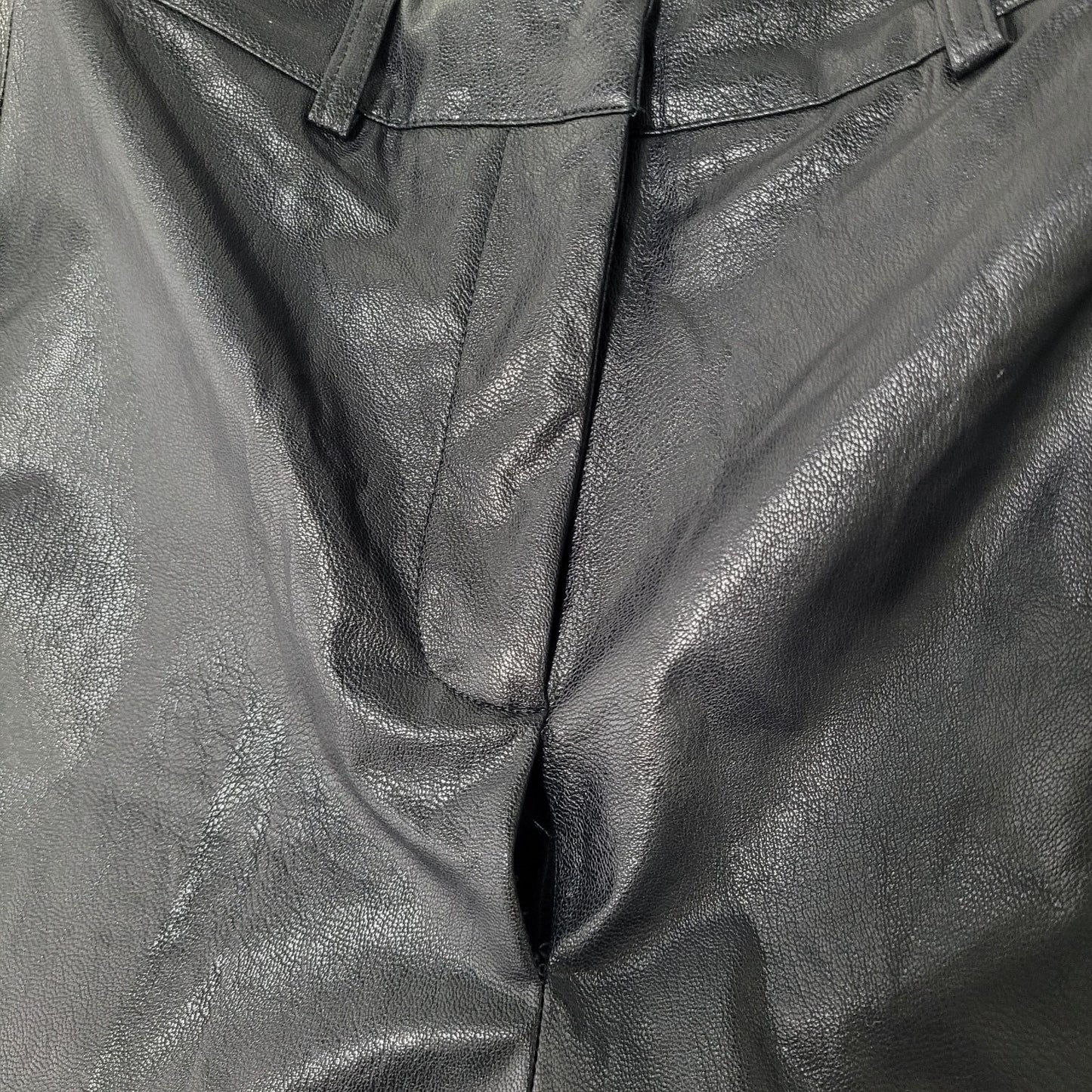 Olivaceous Black Faux Leather Stretch High Rise Pants Size Large L (31x32)