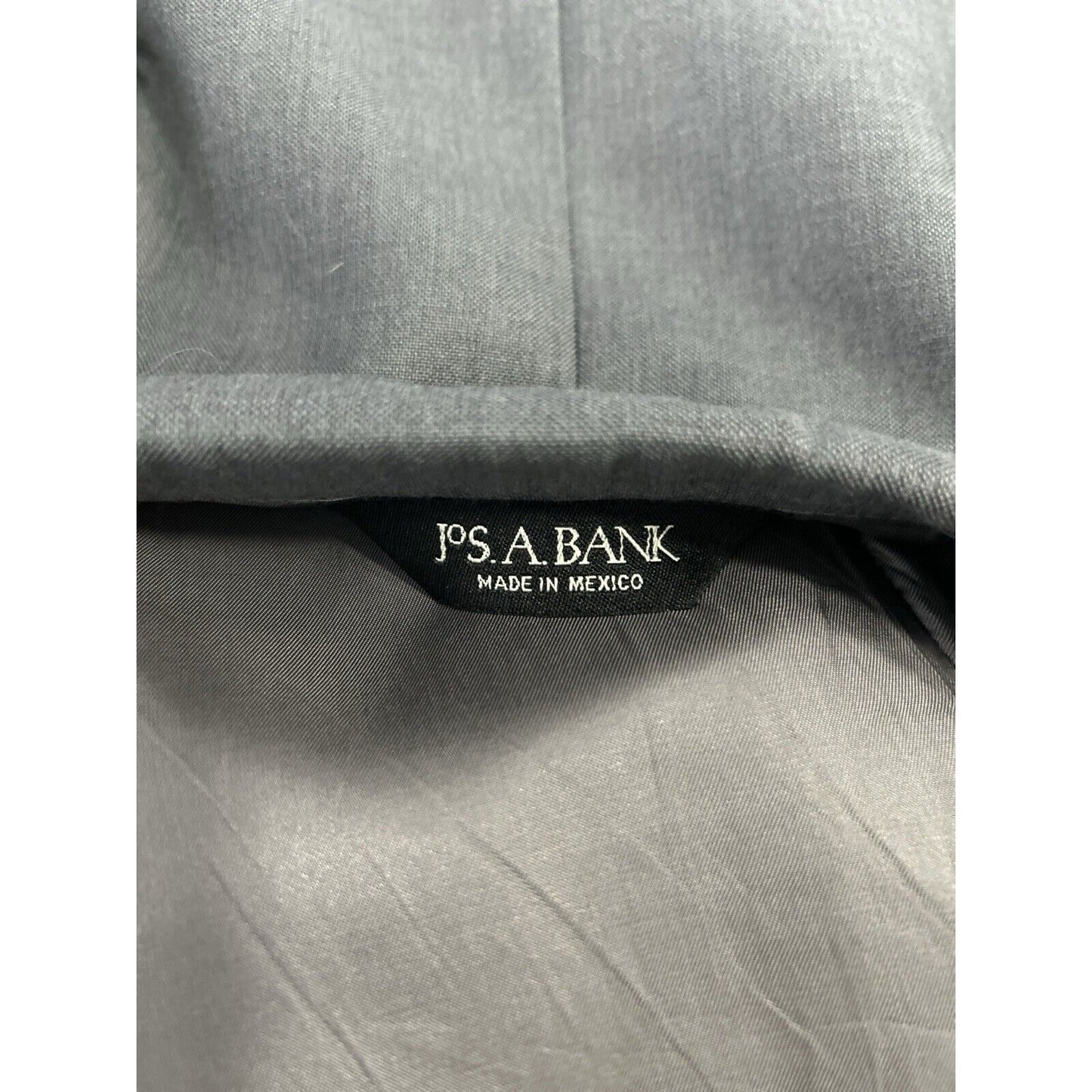 Jos A Bank Signature Collection Gray 2 Button Wool Silk Blend Blazer Size 42S