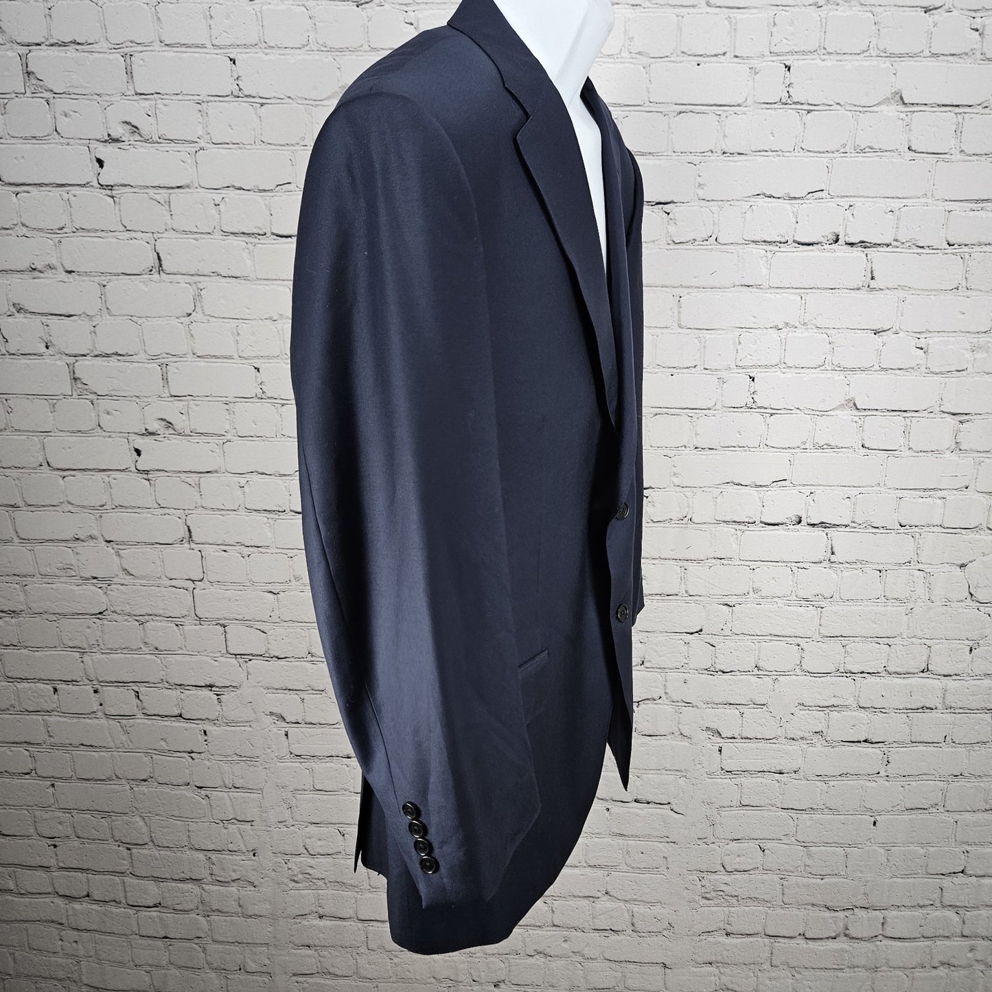 Canali Navy 100% Wool 2 Button Vented Notch Blazer Sport Coat Italy 56 US 46