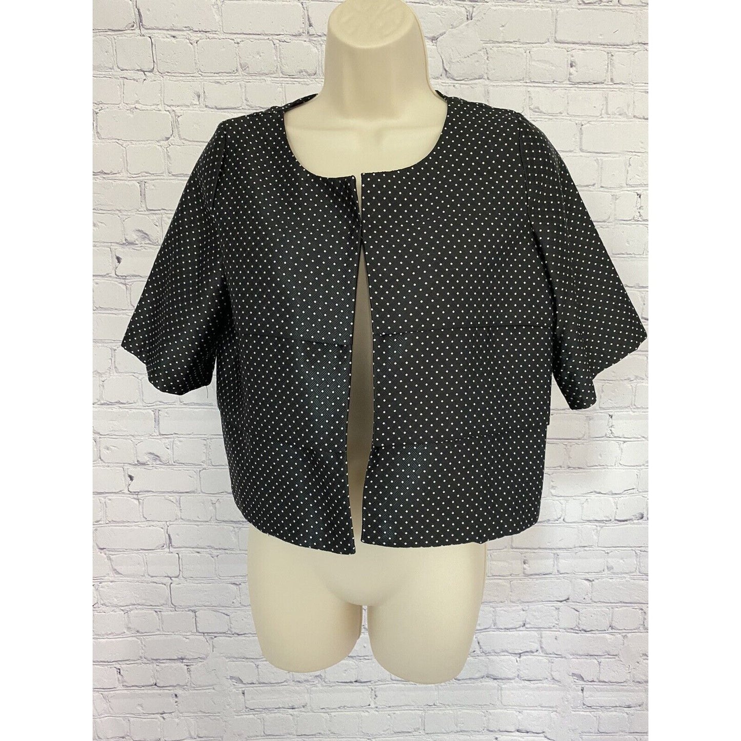 Glam Black Silver Layered Short Bell Sleeve Jacket S Small