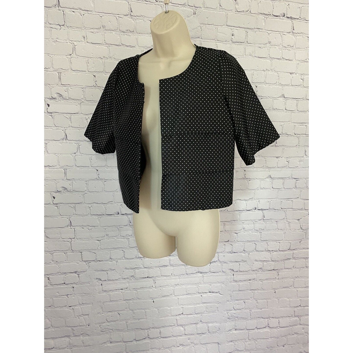 Glam Black Silver Layered Short Bell Sleeve Jacket S Small
