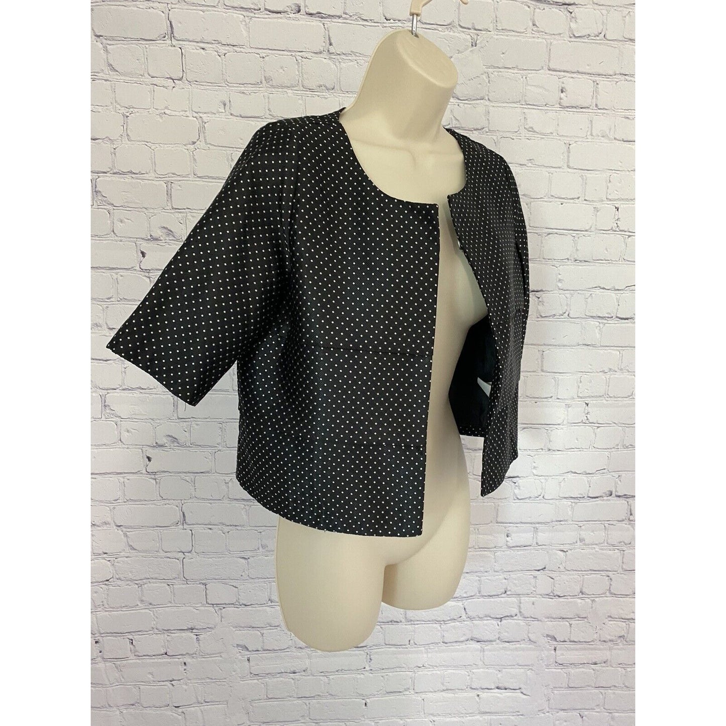 Glam Black Silver Layered Short Bell Sleeve Jacket S Small