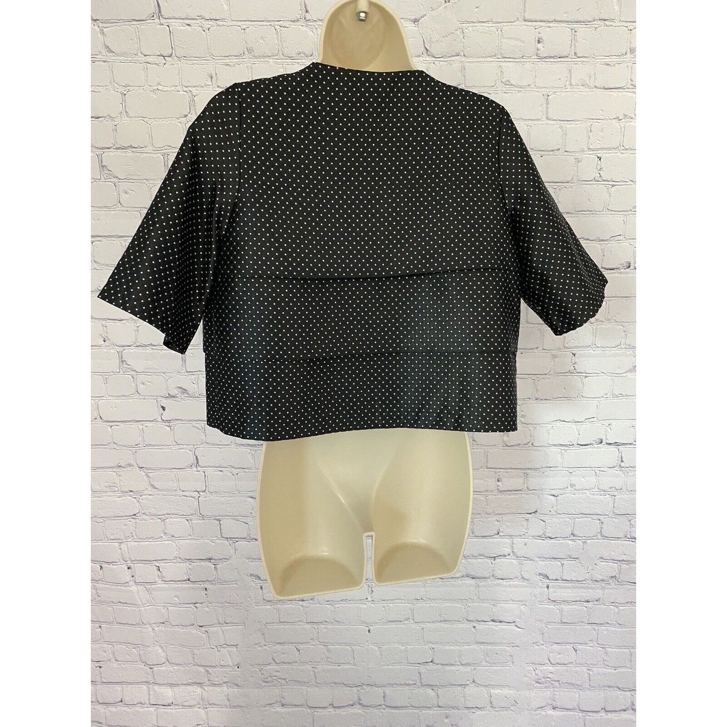 Glam Black Silver Layered Short Bell Sleeve Jacket S Small