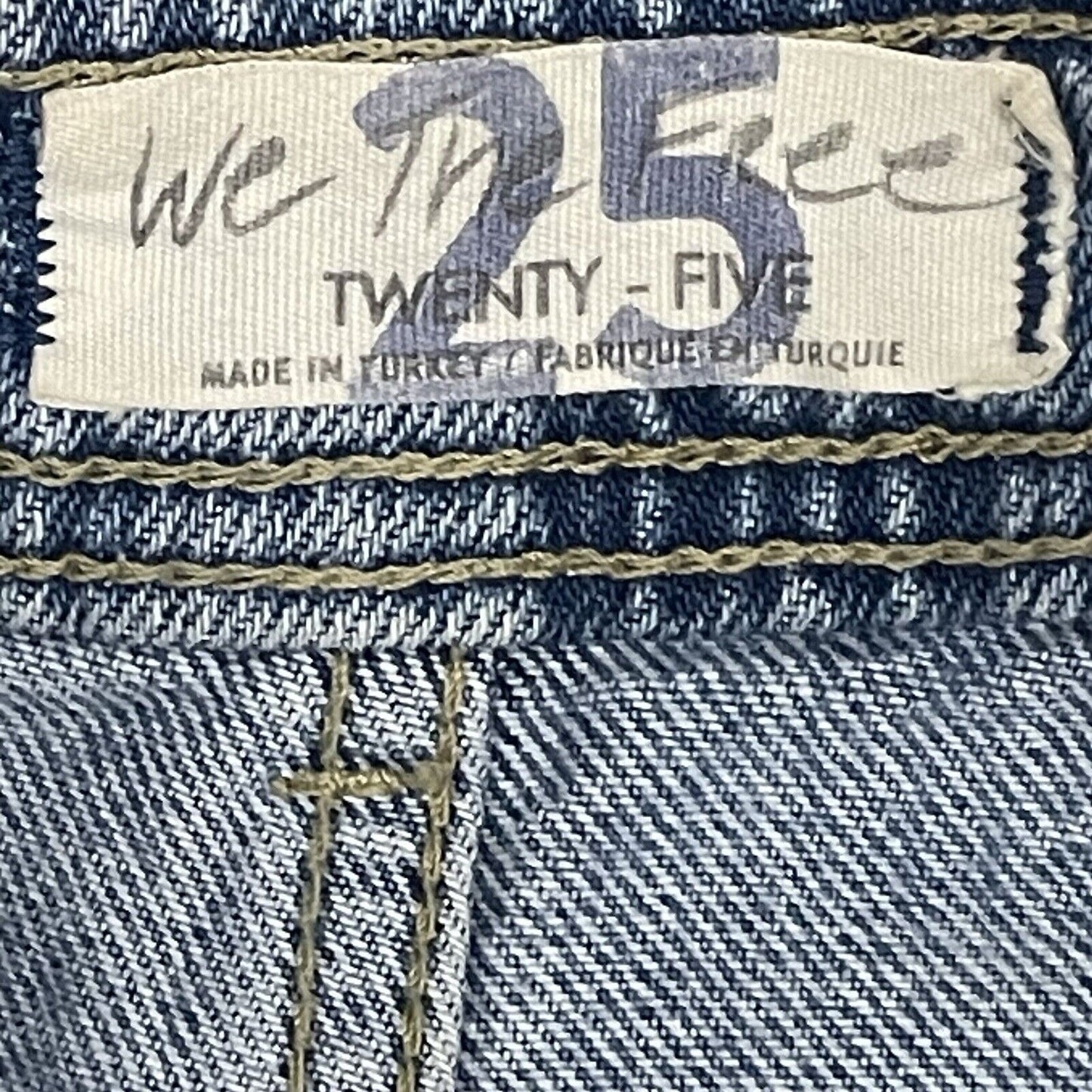 We The Free Blue 100% Cotton Denim Wide Leg High Rise Jeans Size 25 (25x23.5)