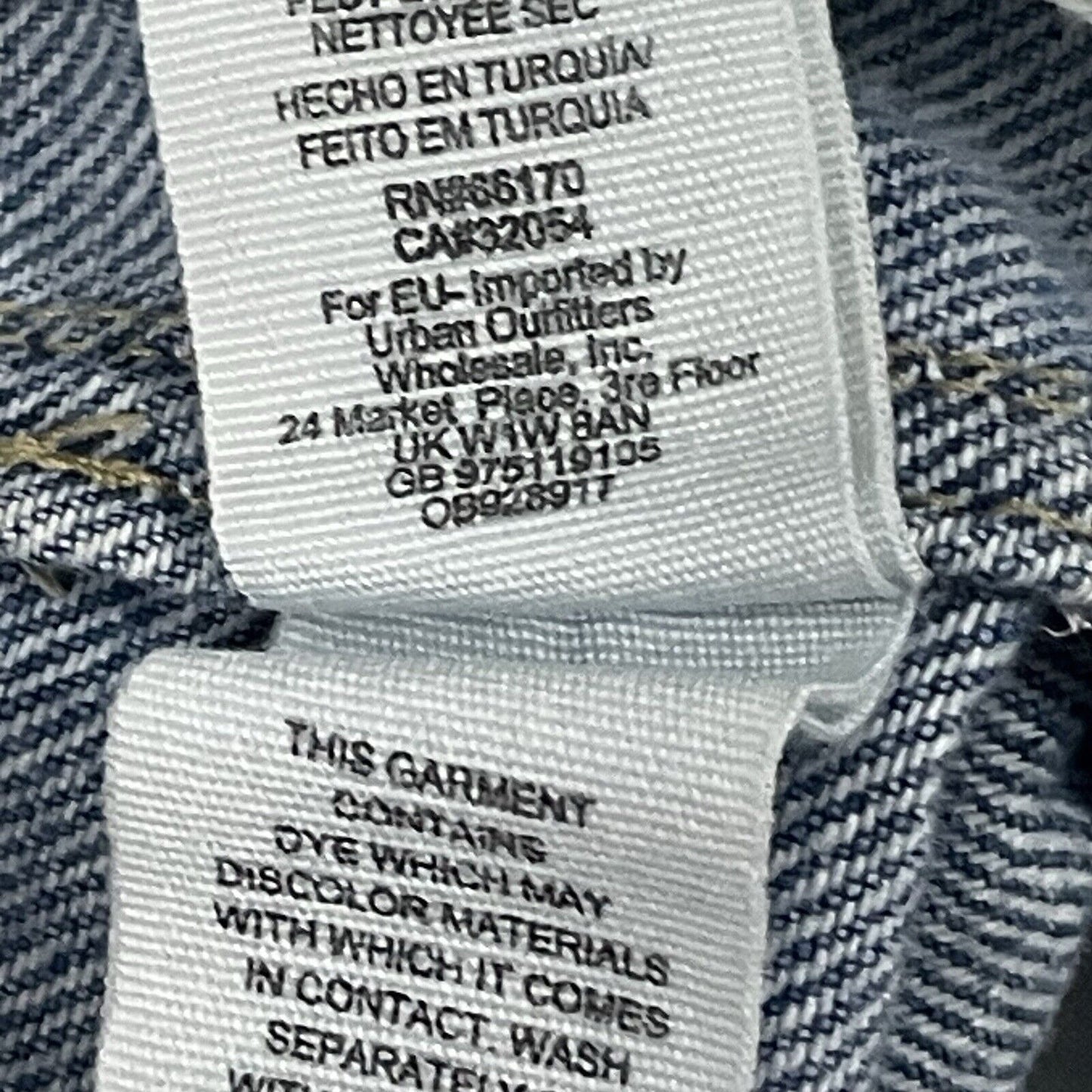 We The Free Blue 100% Cotton Denim Wide Leg High Rise Jeans Size 25 (25x23.5)