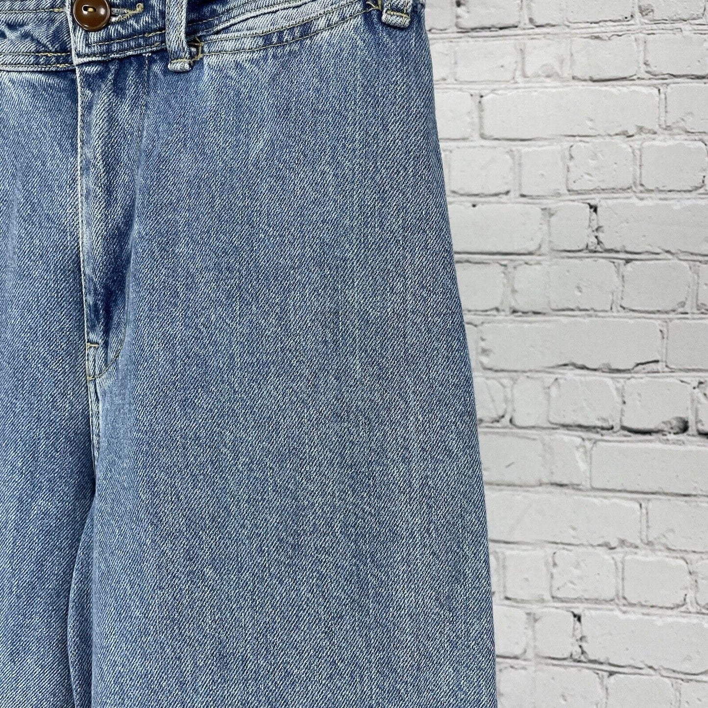 We The Free Blue 100% Cotton Denim Wide Leg High Rise Jeans Size 25 (25x23.5)