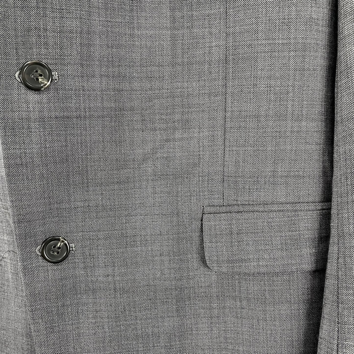 Chaps Grey 100% Wool 2 Button Single Vented Notch Blazer Sport Coat Size 44L