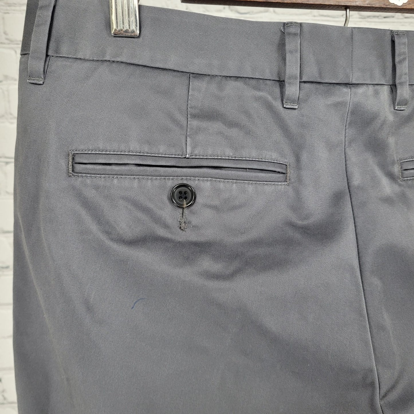 Bonobos Grey 100% Cotton Friday Slim Fit Chino Pants Size 32/32