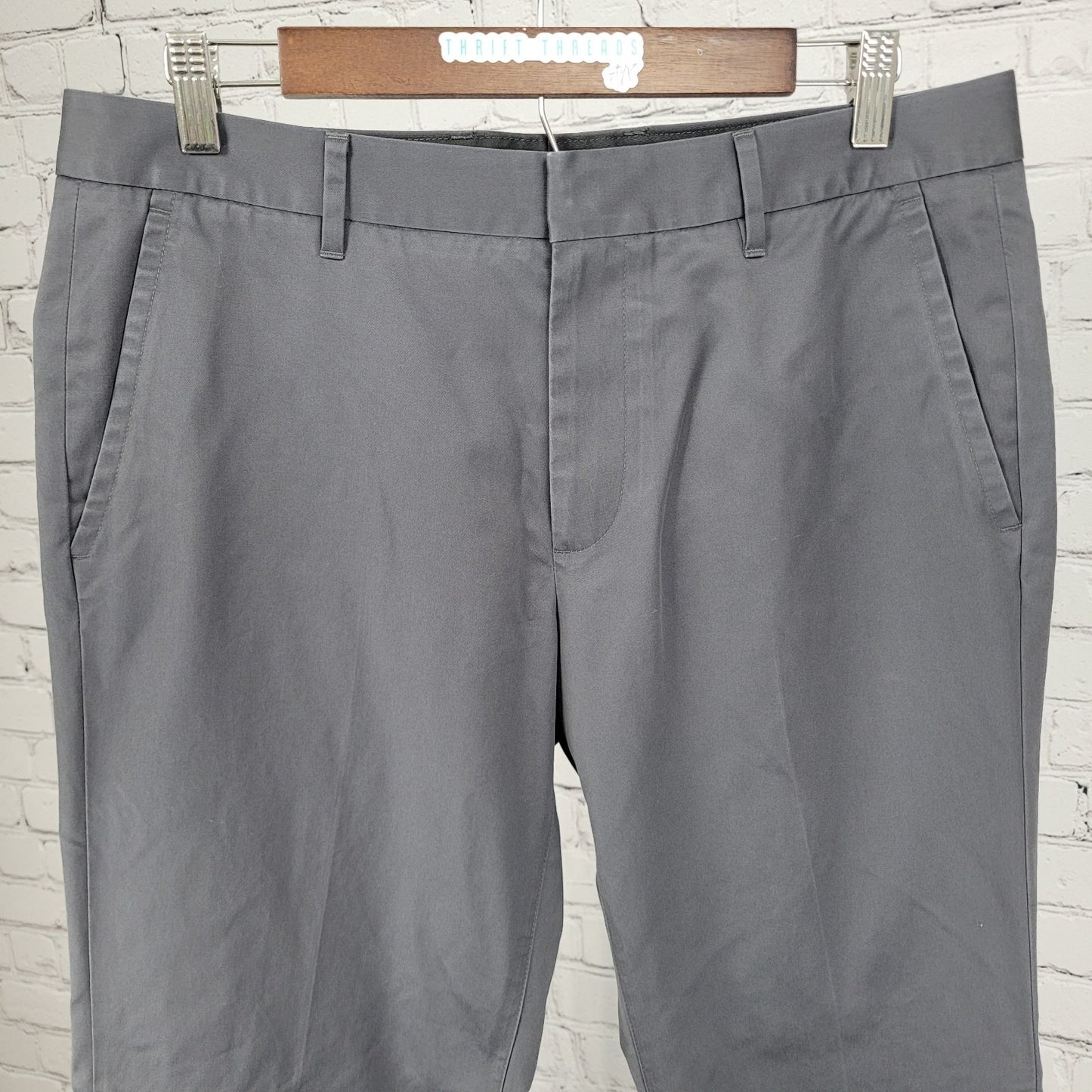 Bonobos Grey 100% Cotton Friday Slim Fit Chino Pants Size 32/32