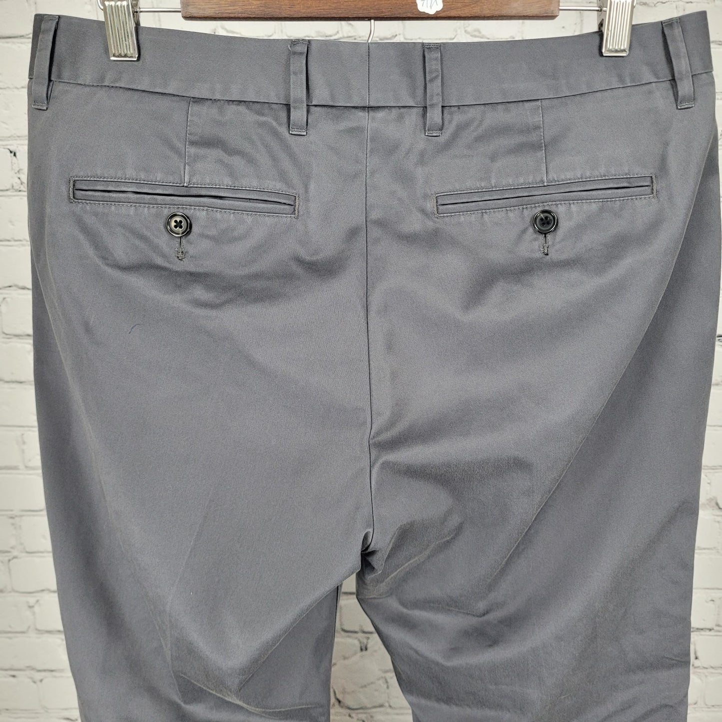 Bonobos Grey 100% Cotton Friday Slim Fit Chino Pants Size 32/32