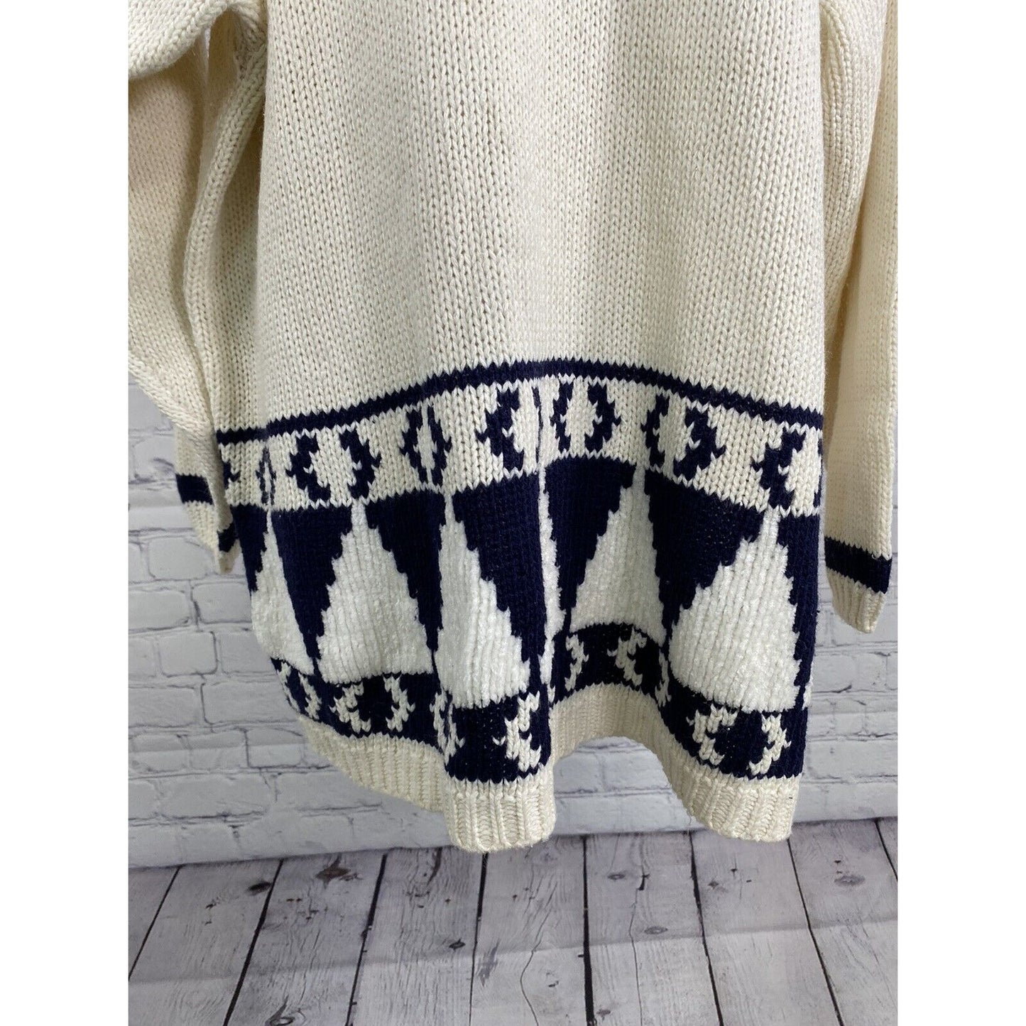 Vintage NWT A Little Extra Spice Womens Knit Sweater White Blue Size 24W/ 44
