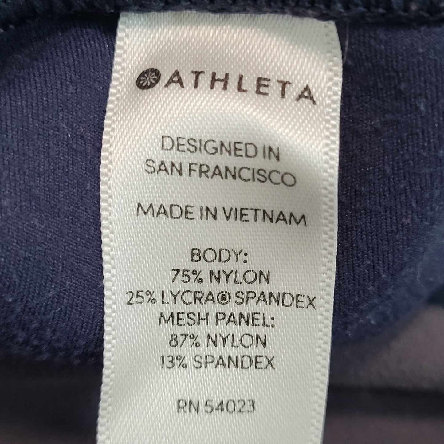Athleta Blue Mesh Vented Athleisure Yoga Pants Leggings Size Small S (26x25)