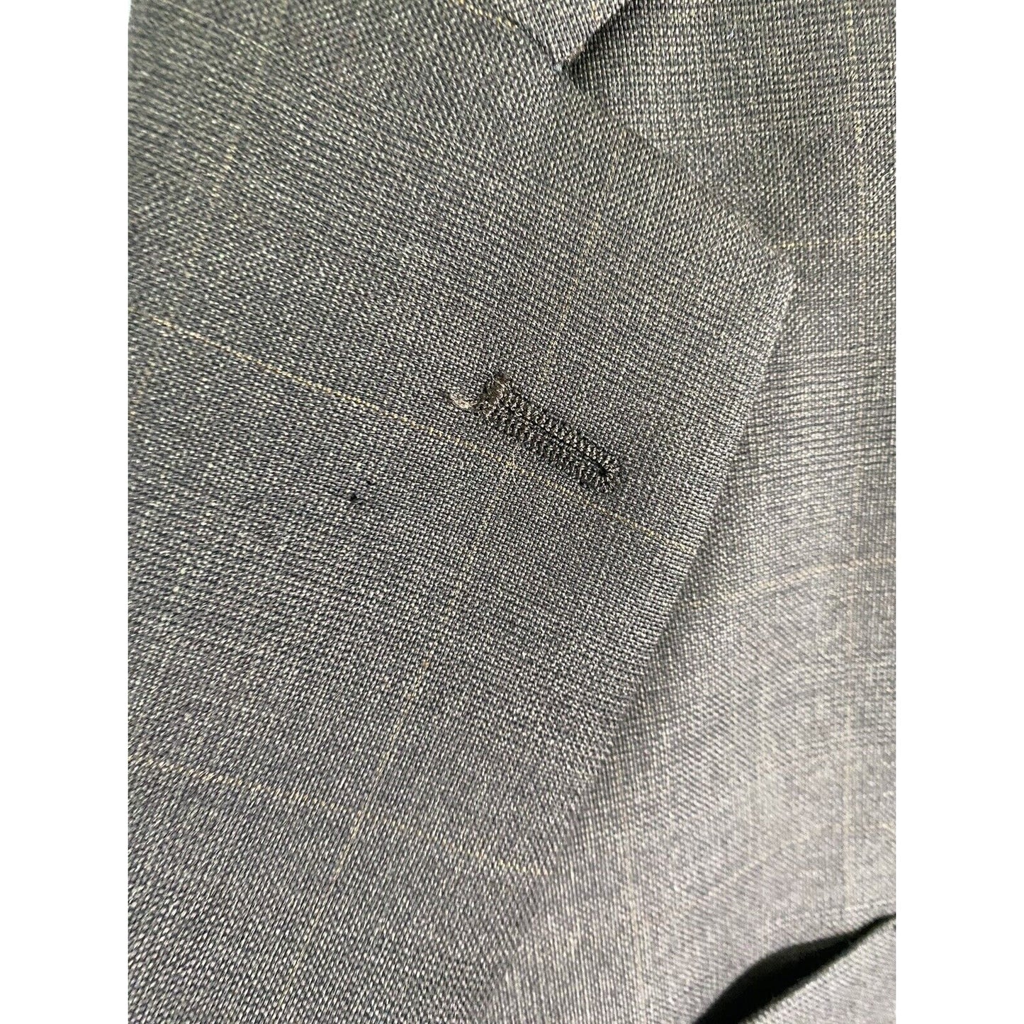 Jos A Bank Chocolate Brown Windowpane Check 2 Button Blazer Jacket Wool 43R