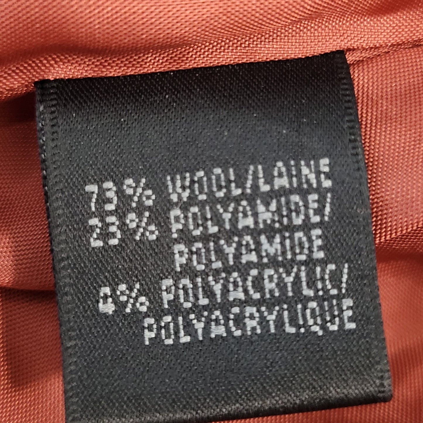 Lafayette 148 New York Orange Wool Blend Tweed 3/4 Sleeve Lined Jacket Size 8
