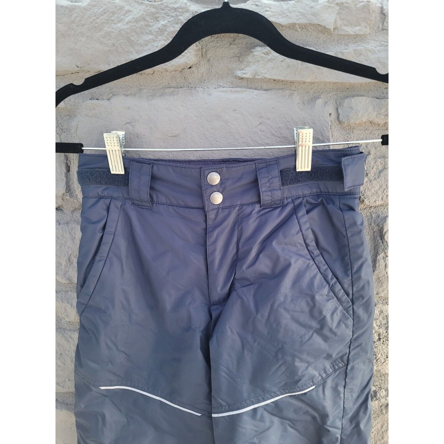 Columbia Navy Blue Fleece Lined Ski Snow Board Snow Pants Kids Youth Size S