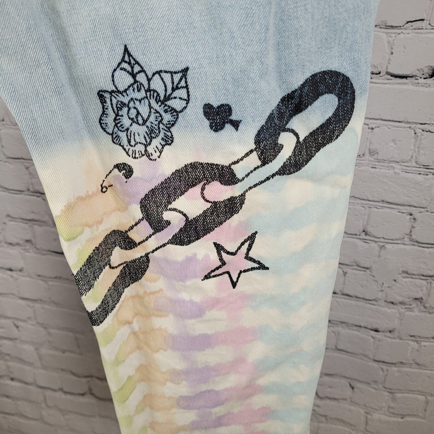 BDG Urban Outfitters Cowboy Jean 90's Grunge Tie Dye Size 34 (36x28.5)
