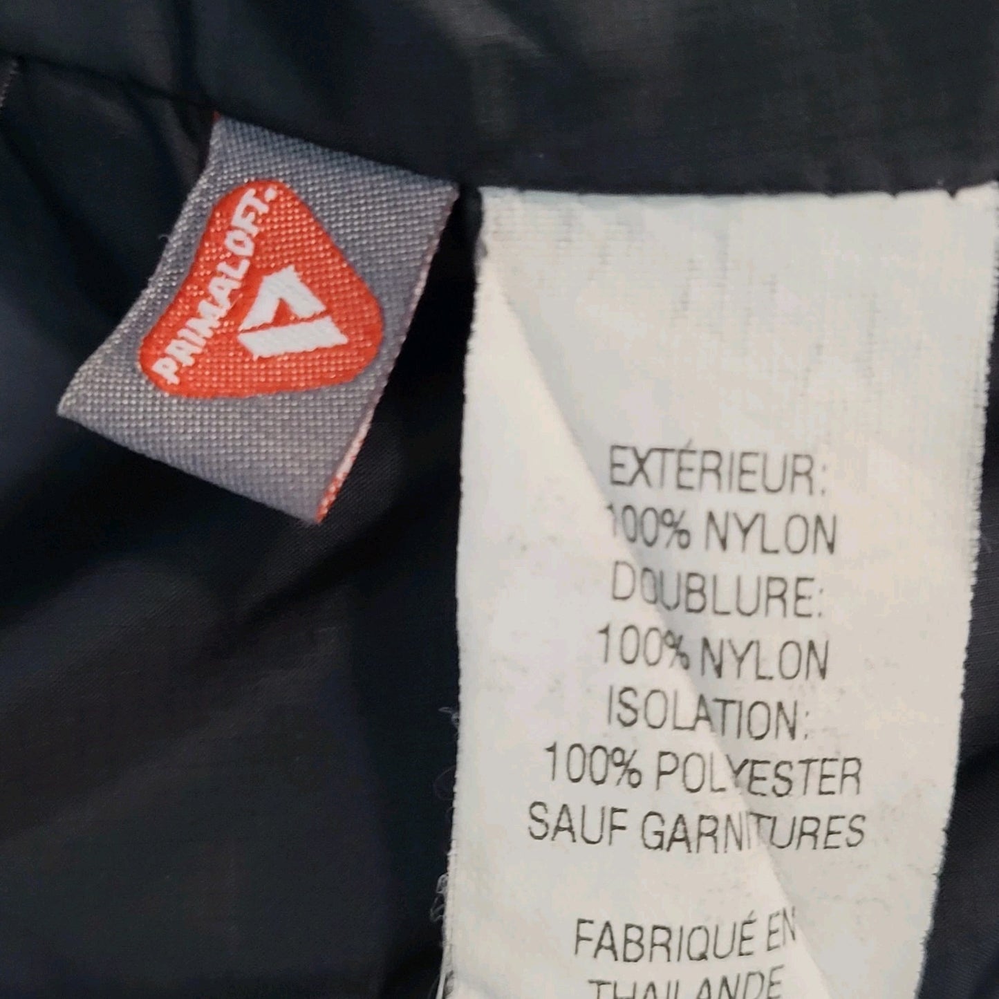 L.L. Bean Black Primaloft Packable Lightweight Insulated Hooded Zip Jacket Large
