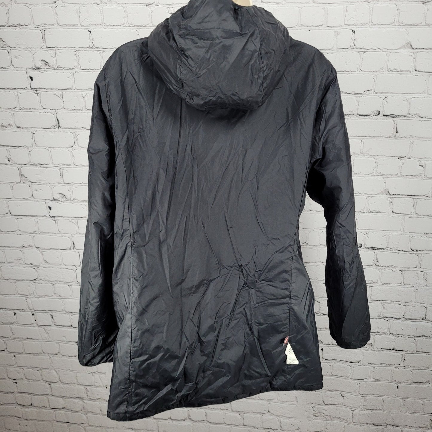 L.L. Bean Black Primaloft Packable Lightweight Insulated Hooded Zip Jacket Large