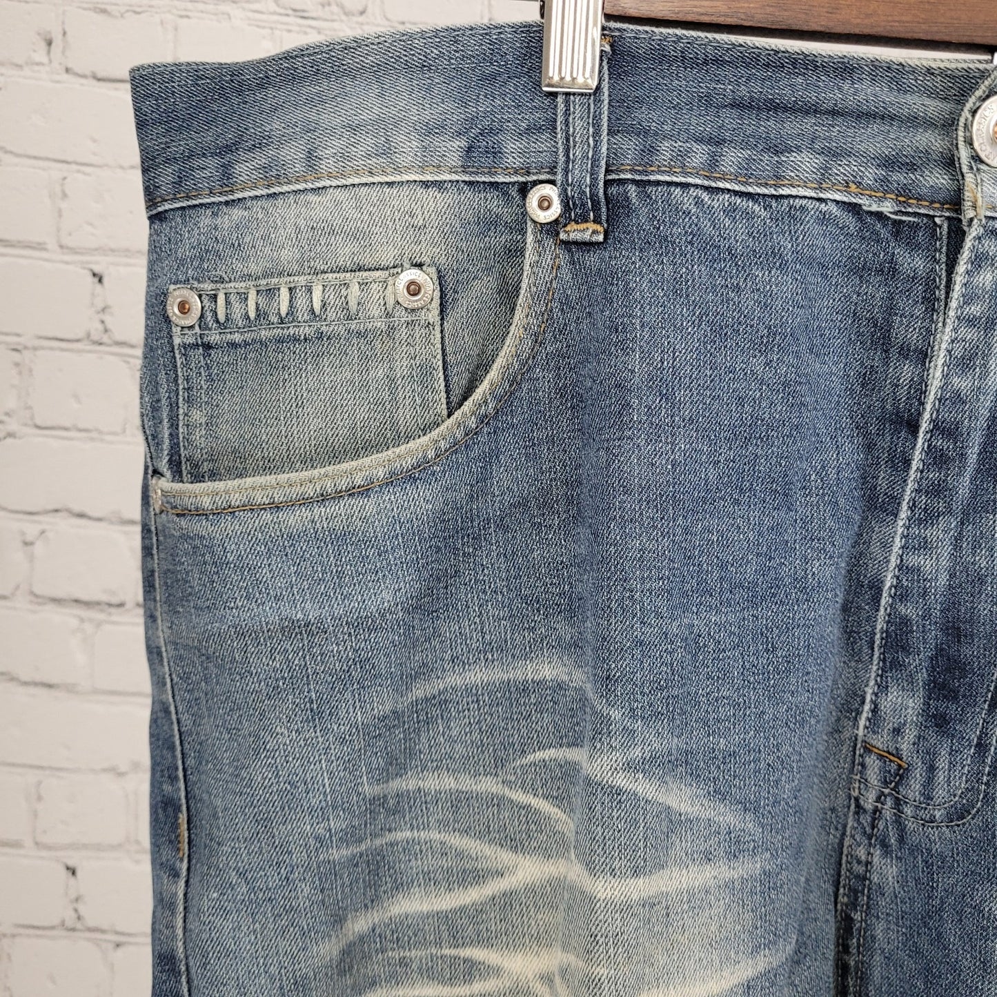 Phat Farm Classics Blue Denim 100% Cotton Straight Leg Jeans Size 42 (42x32)