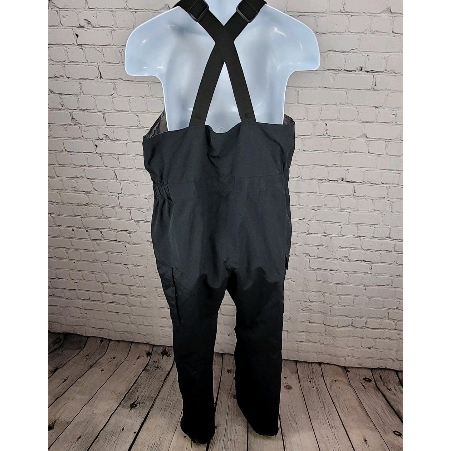 Bass Pro Shops Black Bone Dry Cargo Adjustable Fishing Overalls Size Medium M
