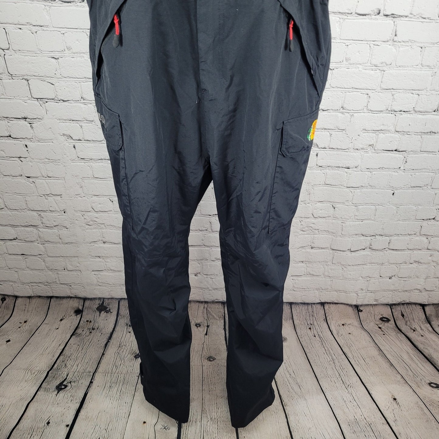 Bass Pro Shops Black Bone Dry Cargo Adjustable Fishing Overalls Size Medium M
