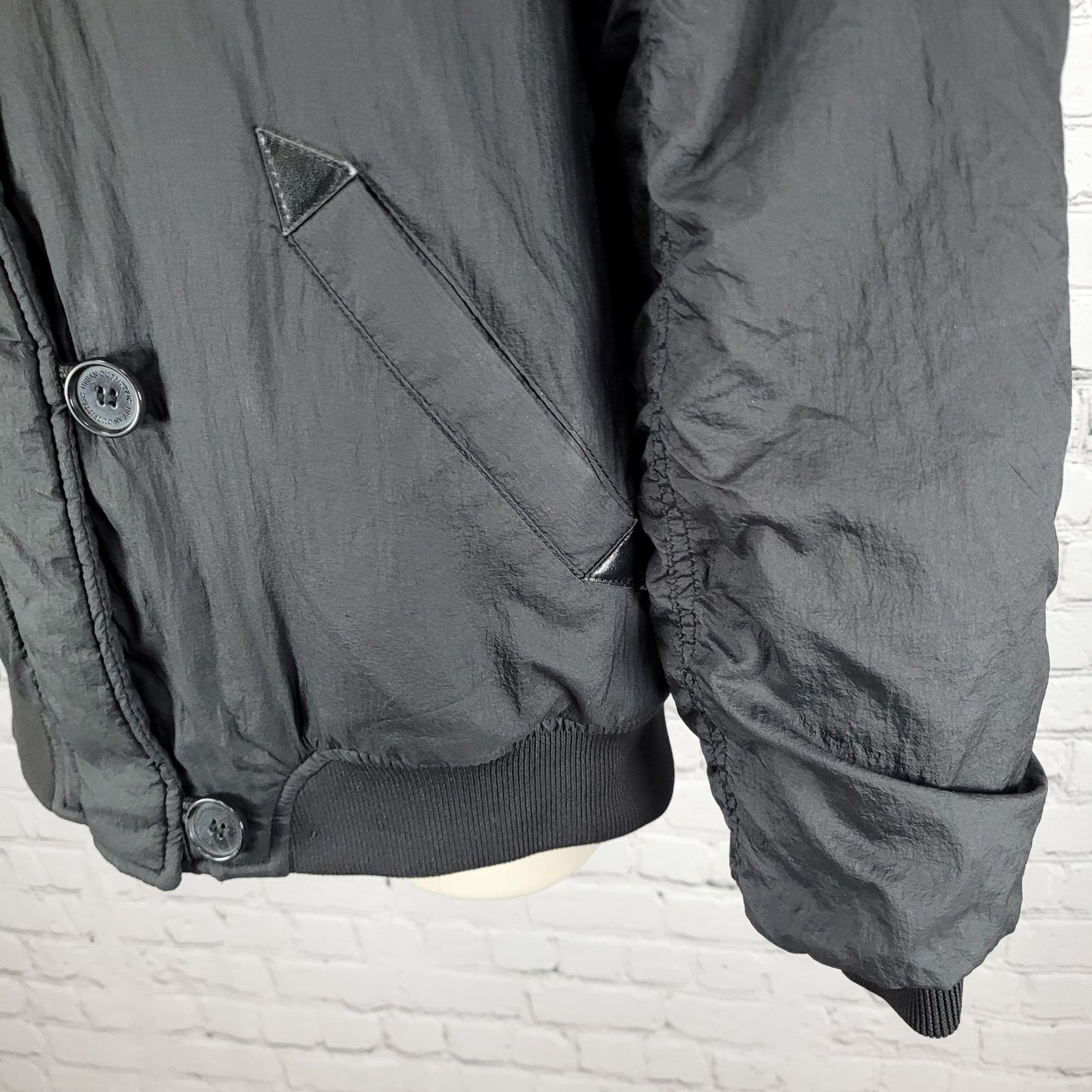 Urban Outfitters Black Hooded Removable Fur Insulated Lightweight Jacket Size XS
