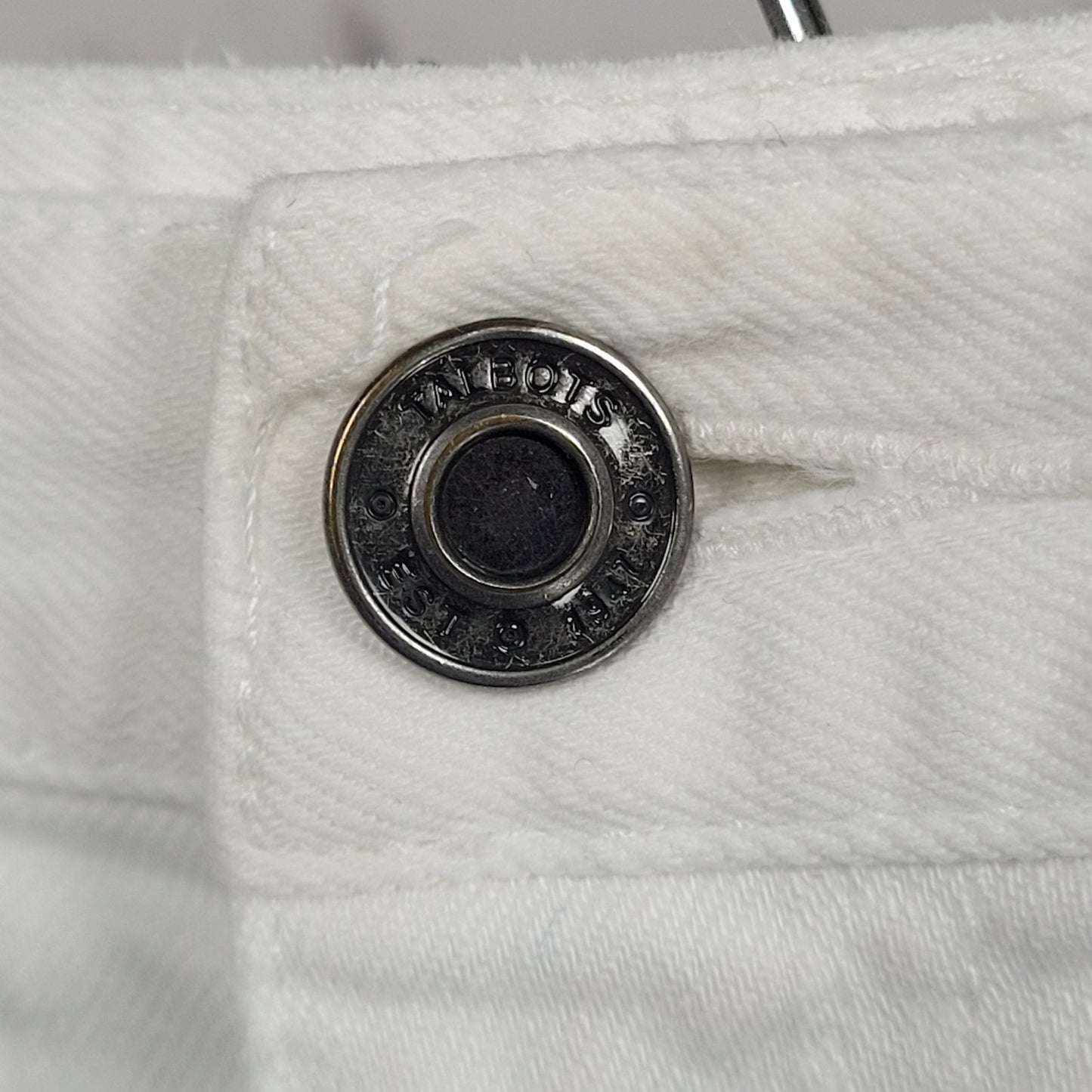 Talbots White Stretch Denim High Rise Straight Leg Jeans 14 (33x30)