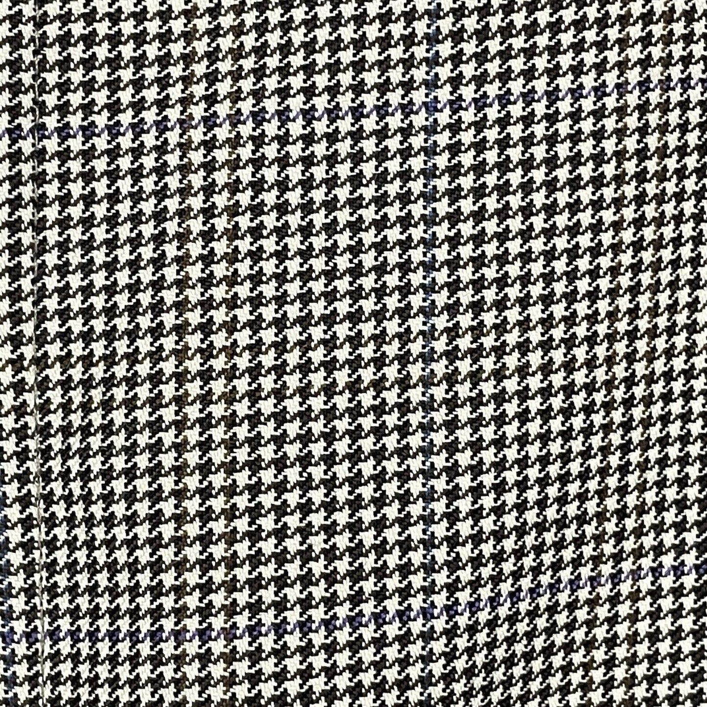 Hart Schaffner Marx Brown Houndstooth Pleated Pants USA Made Size 35 (34x30)