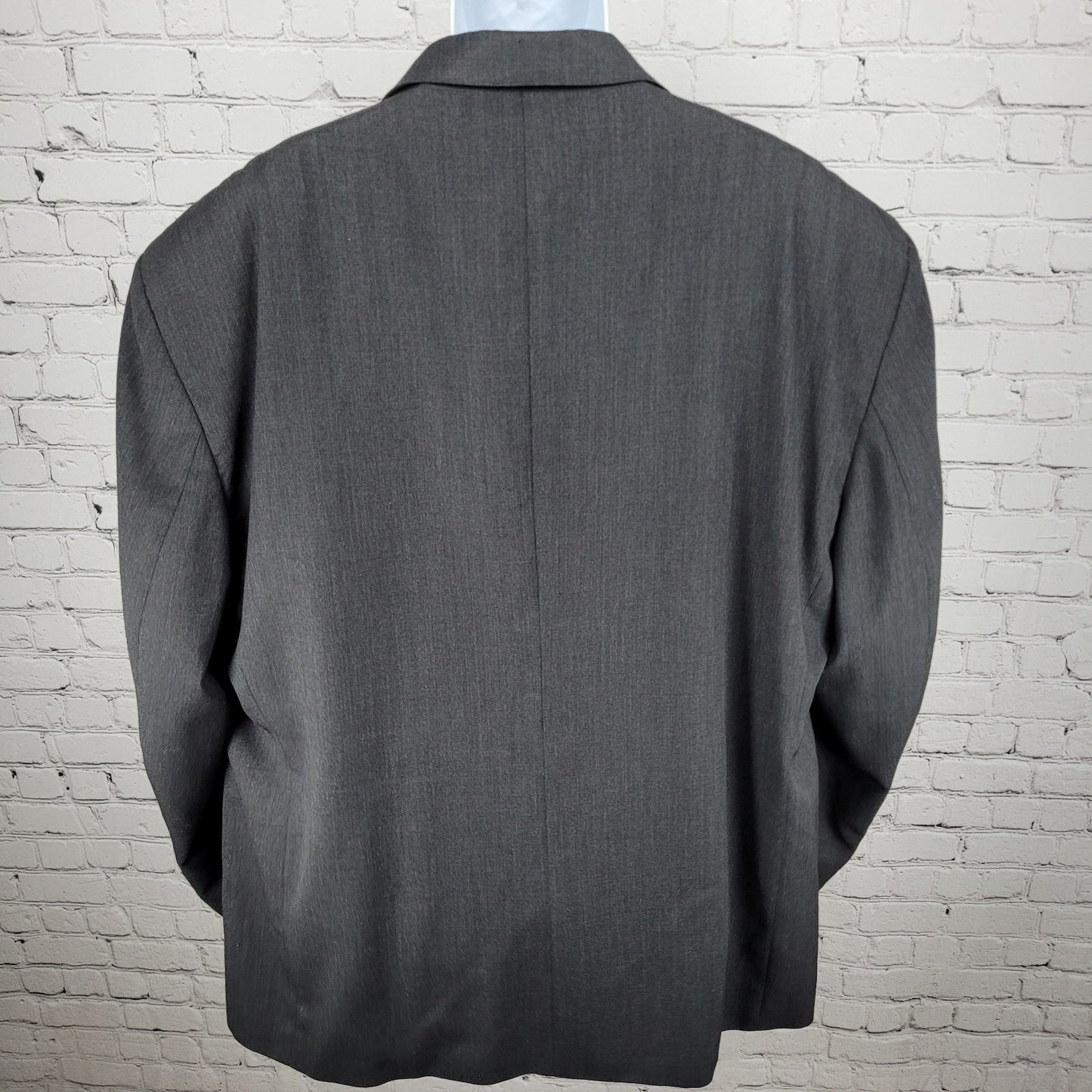 John Weitz Grey Wool Blend Signature Collection 2 Button Blazer Coat Size 56R